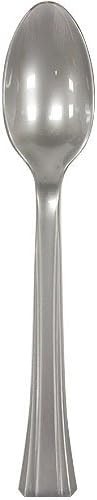 Disposable Durable and Elegant Silver Teaspoon Bag Lillian Collection 144pcs