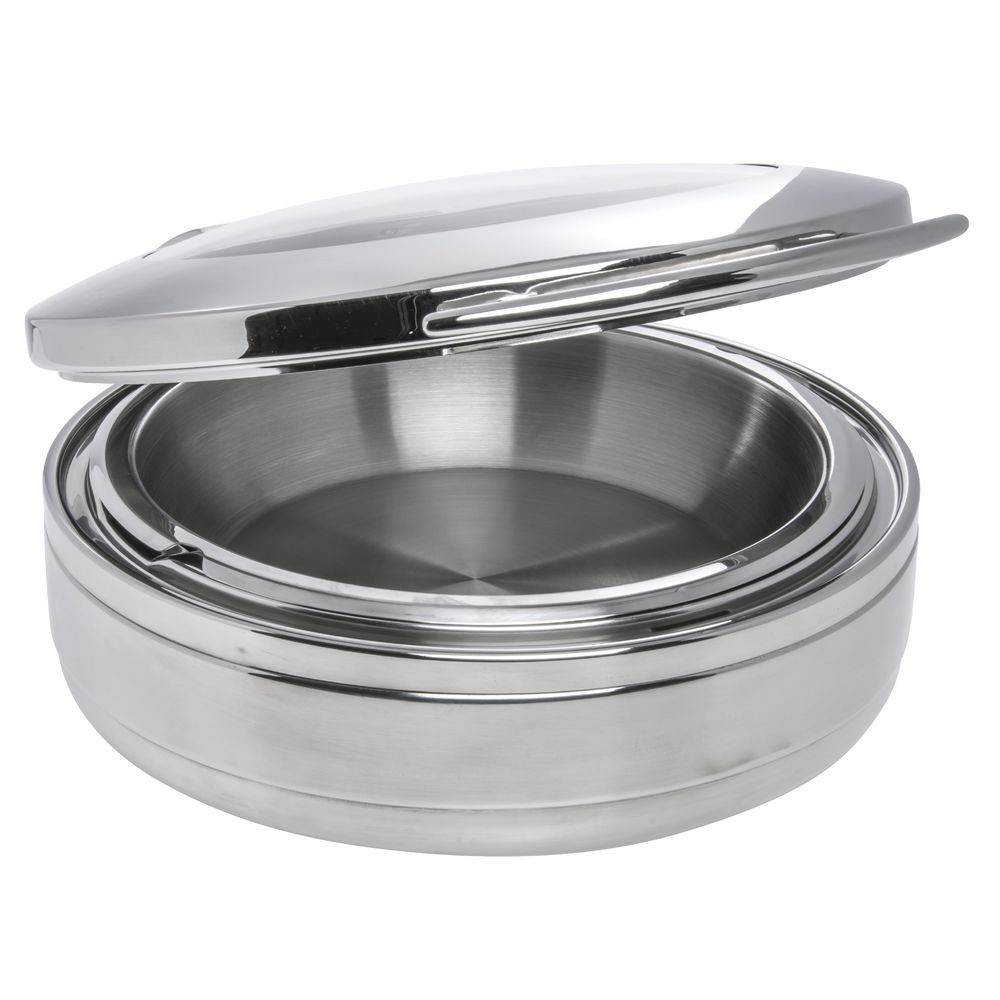 HUBERT® Induction Chafer 4 1/5 Qt Round Stainless Steel – 19 1/3″L x 15 2/5″W x