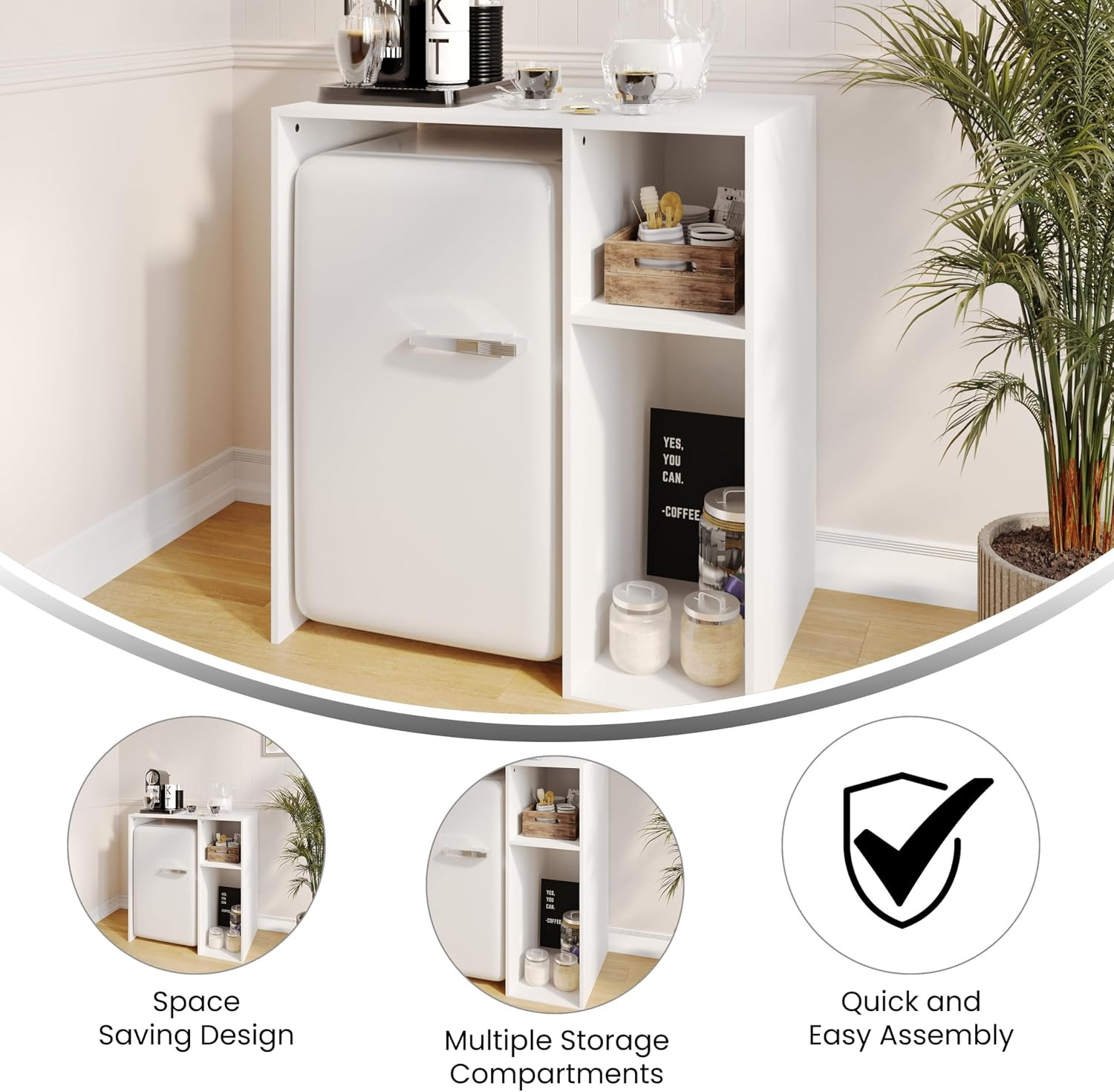 Lotus Mini Fridge Shelf Organizer, Space Saving over Shelf for Mini Fridge with
