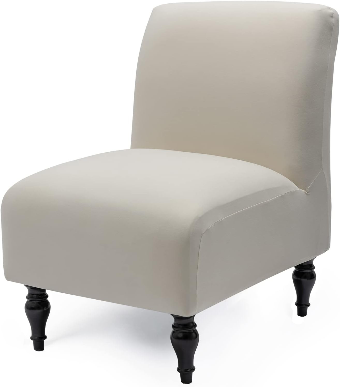 Armless Accent Slipper Chair Cover Slipcover,Stretch Spandex Removable Jacquard