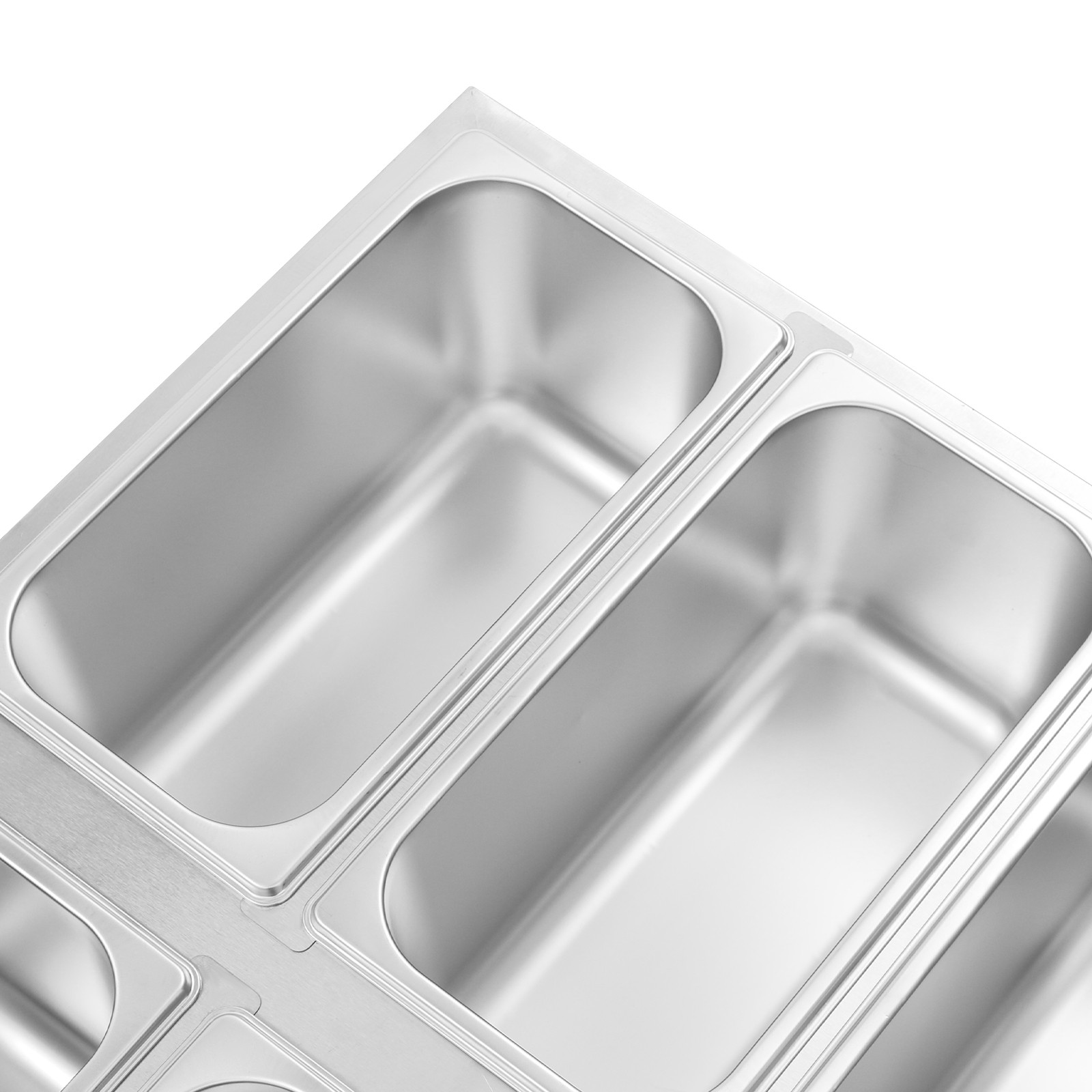 Stainless Steel Soup Warmer Electric Food Warmer 6-Pan Commercial Food Warmer