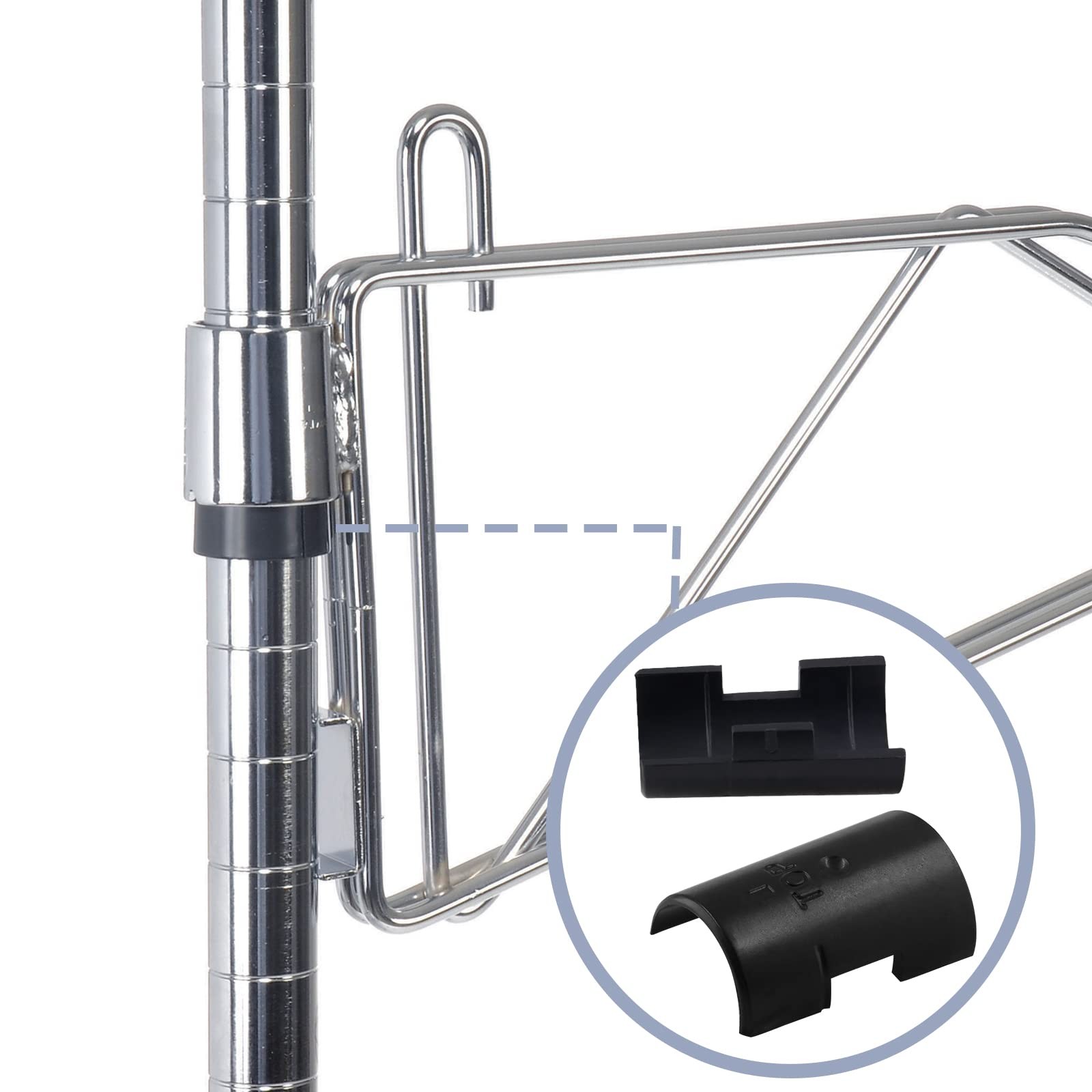72 Pack Wire Shelf Clips for 1 Inch Post, Split Shelving Sleeves Replacements…