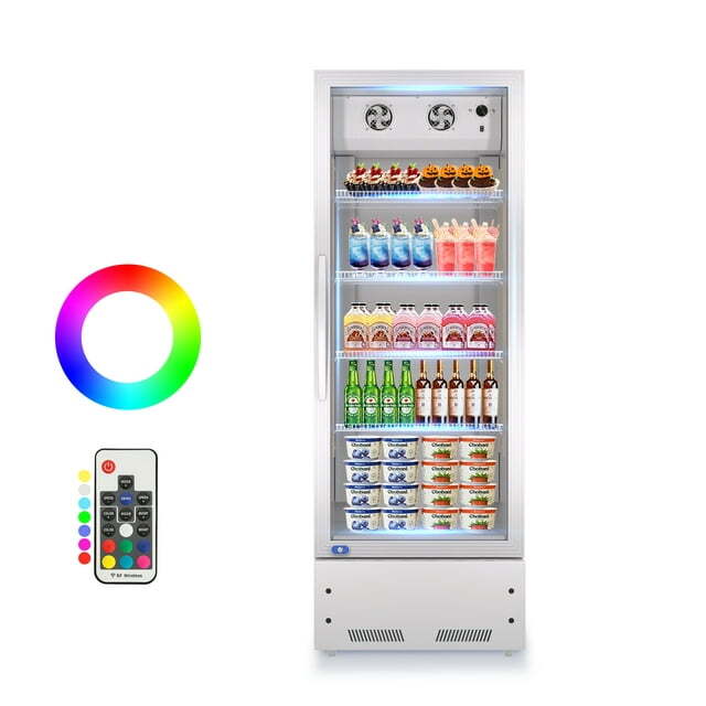Merchandiser Refrigerator Cooler Glass Door Commercial Display Beverage 11 Cu.Ft
