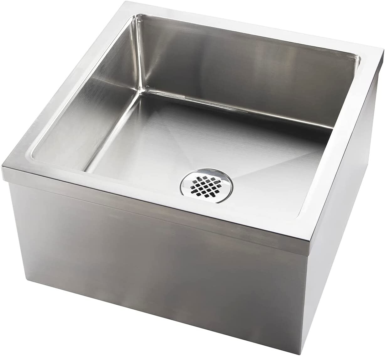 Commercial Stainless Steel Floor Mop Sink 24″ x 24″ x 13″