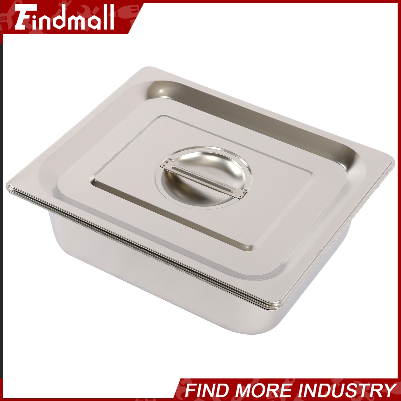 Findmall 4 Pack Hotel Pans 1/2 Size 4″ Deep Stainless Steel Steam Table with Lid