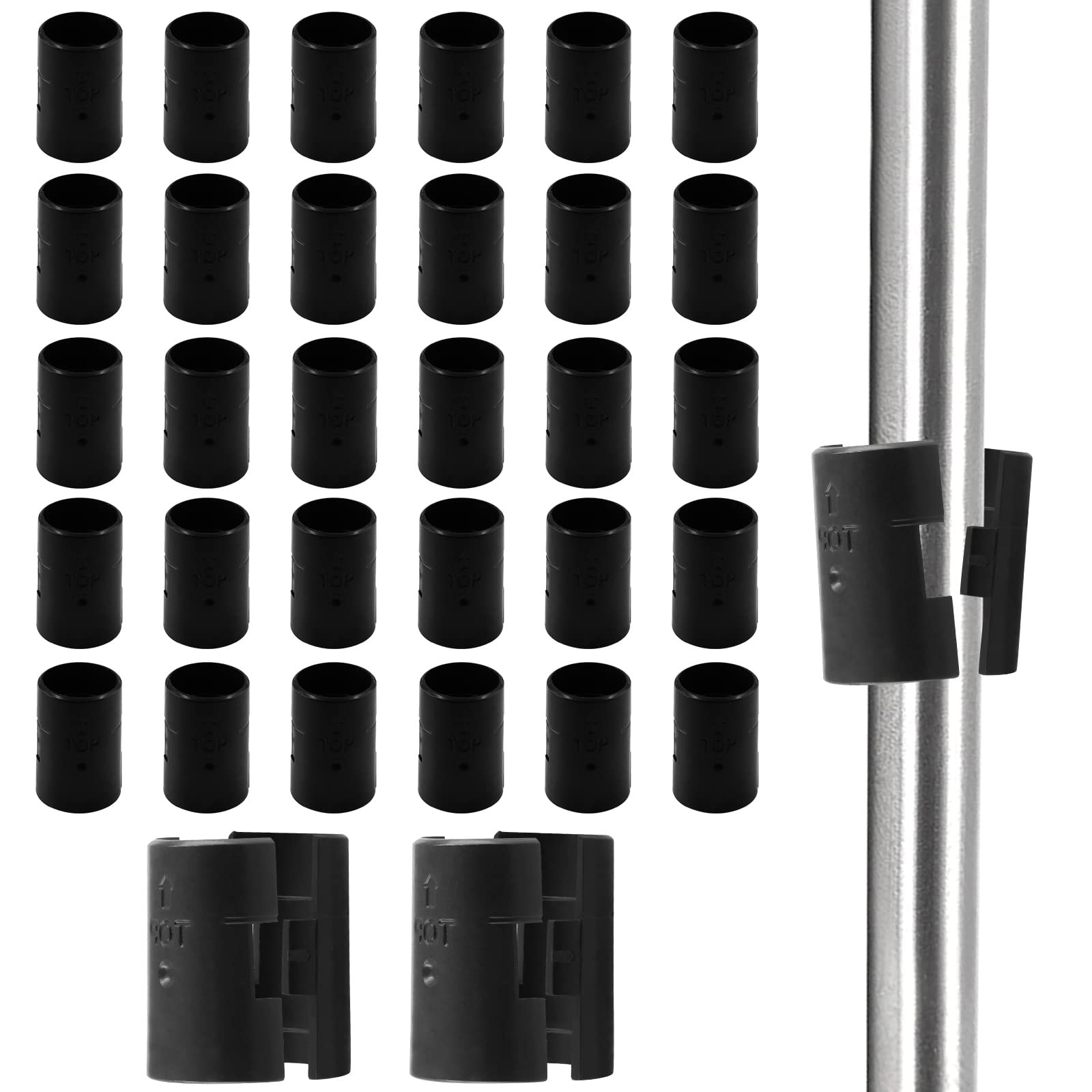 72 Pack Wire Shelf Clips for 1 Inch Post, Split Shelving Sleeves Replacements…