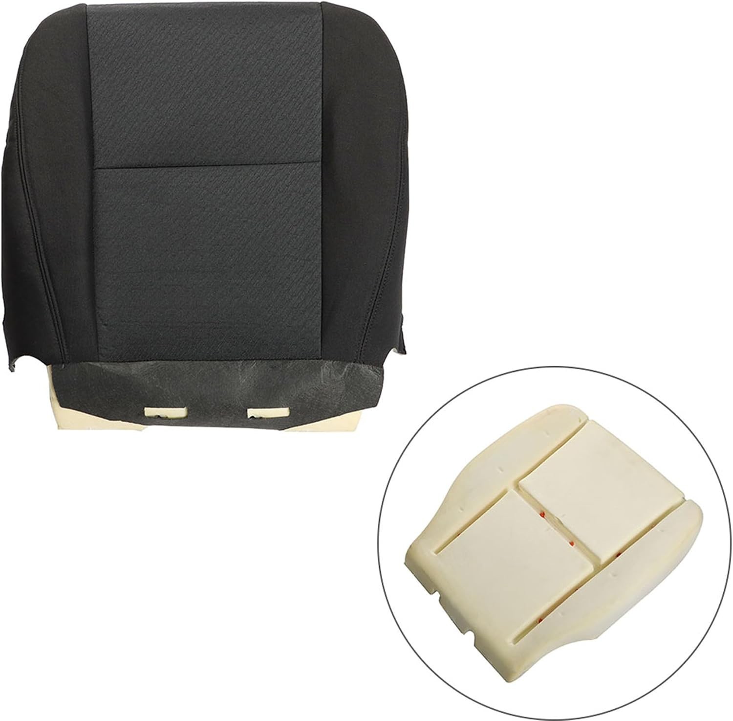 Front Driver Bottom Cloth Seat Cover with Foam Cushion for Silverado 2007-2014