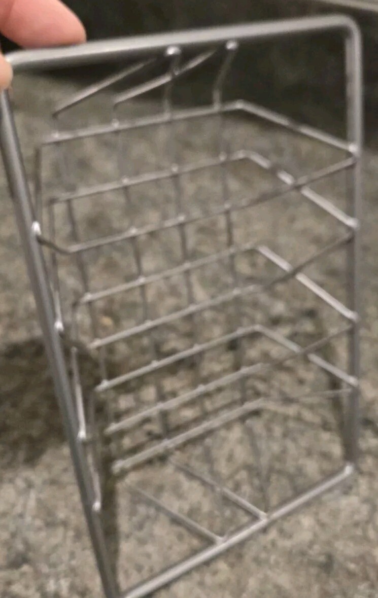 Set of 4 HUBERT Wire Display BAKERY BASKET Pastry Tray Rectangular Nickel VGC