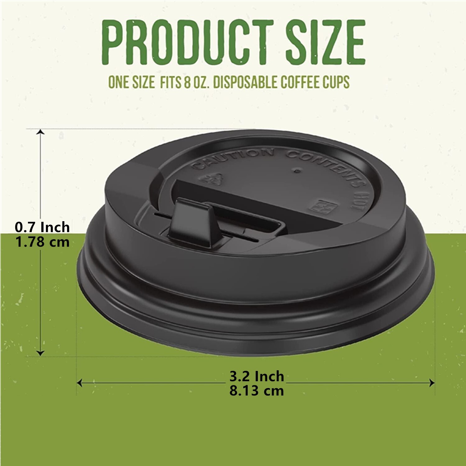 1000 Pack of 8oz Coffee Cup Lids, Anti-Spill Design, Perfect for Travel & Home