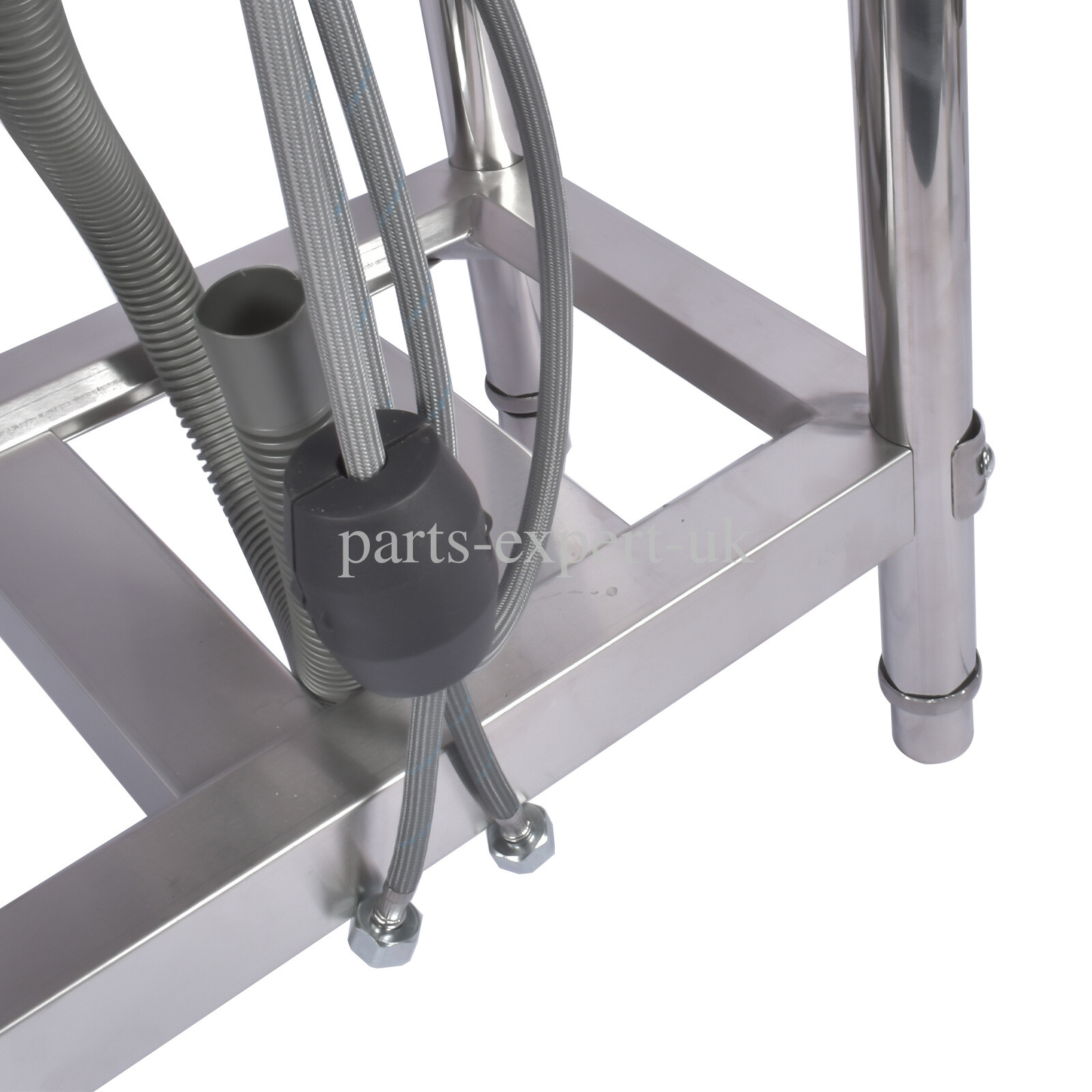 Free Standing Single Bowl Kitchen Sink with Pull-Out Faucet, Hot and Cold Pipes