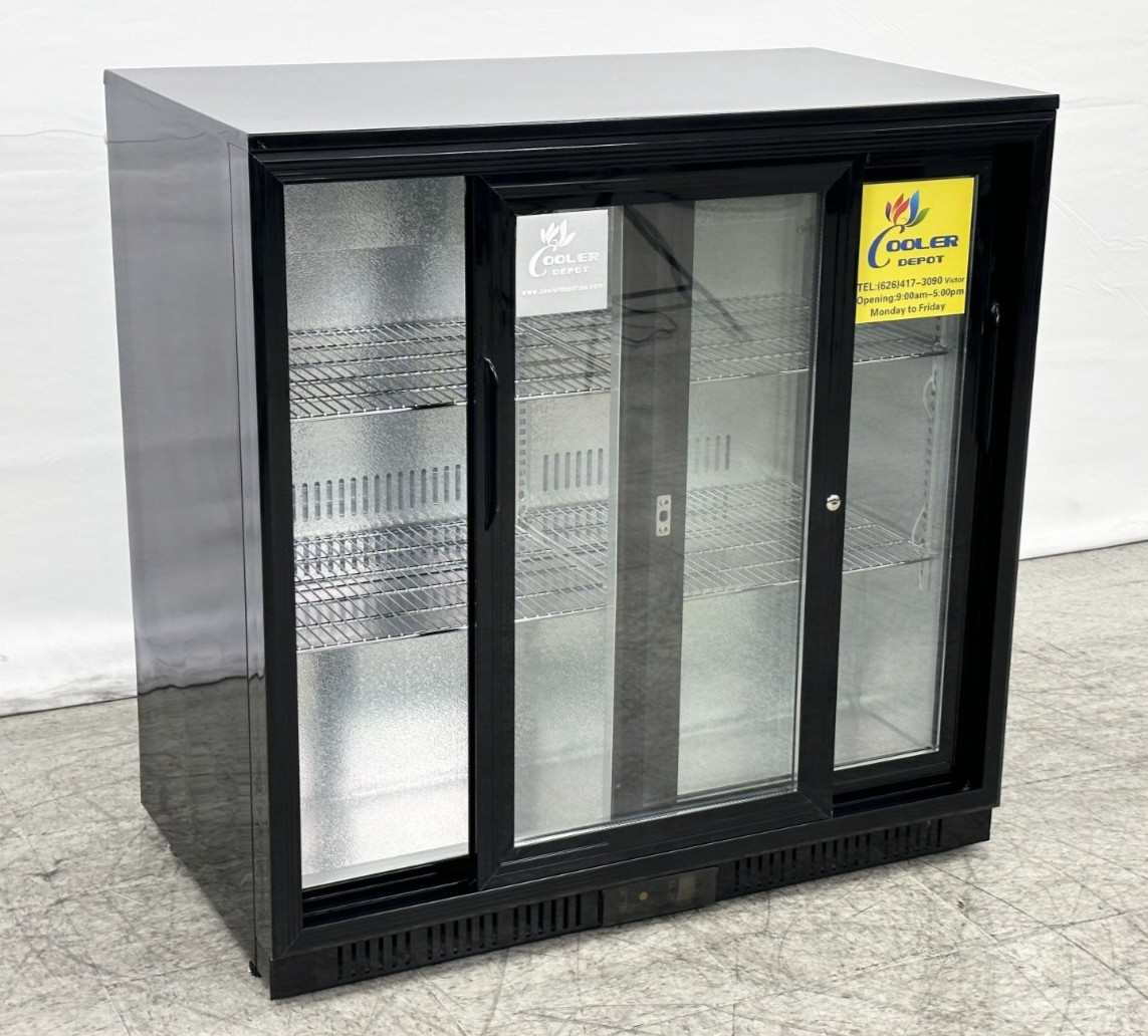 NEW 35″ Commercial Bar Cooler Sliding Door Beverage Beer Liquor Refrigerator NSF