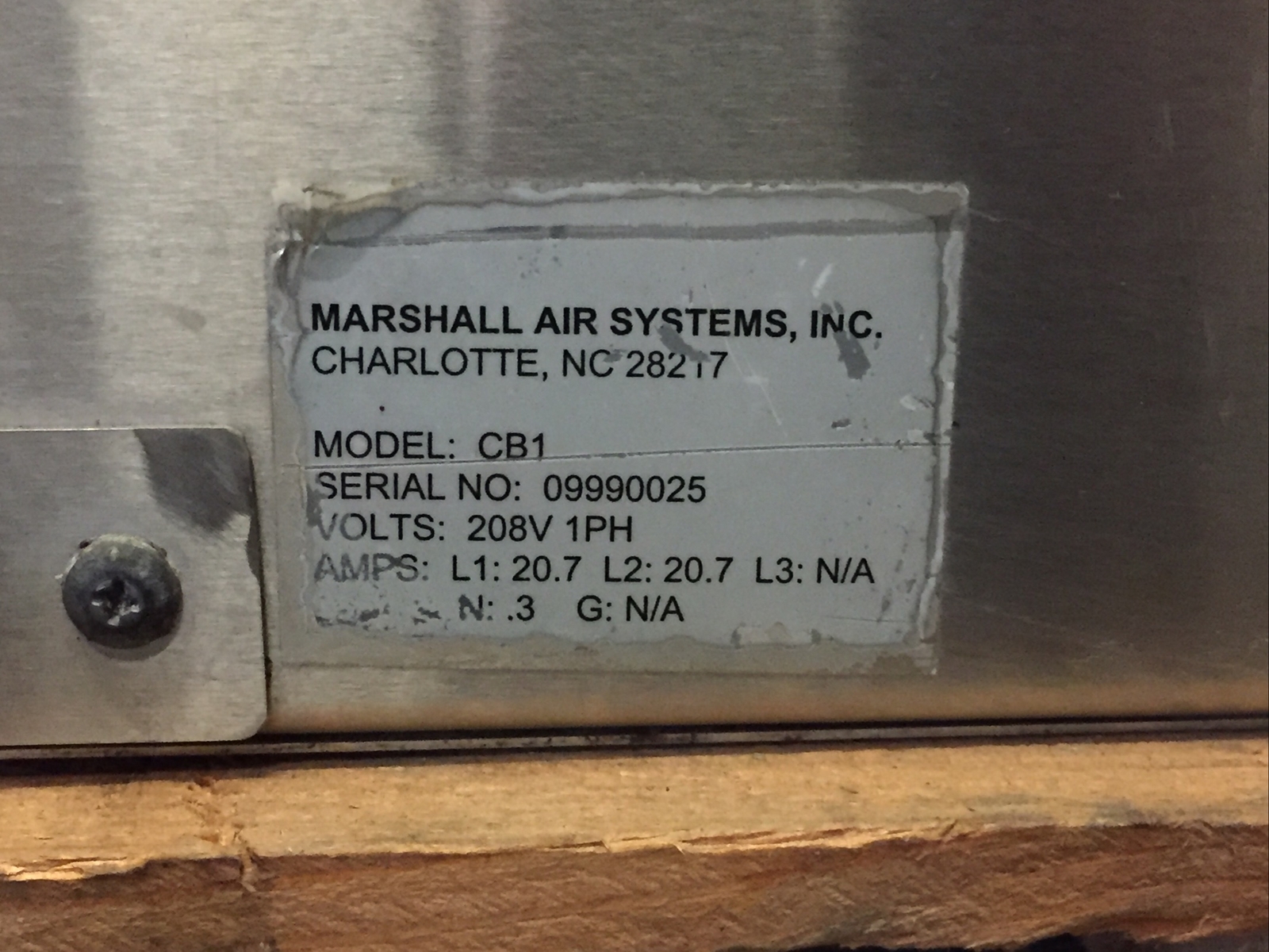Marshall Air Systems CB1 Heated Holding Unit 208v – Food Warmer