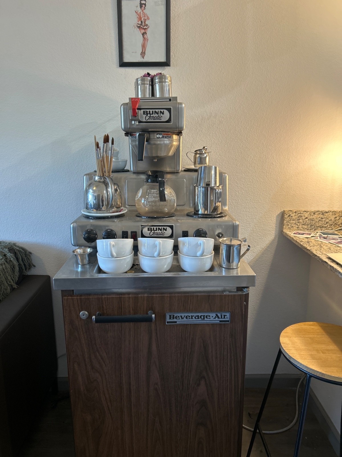 vintage commercial BUNN-O-Matic pourover drip coffee brewer