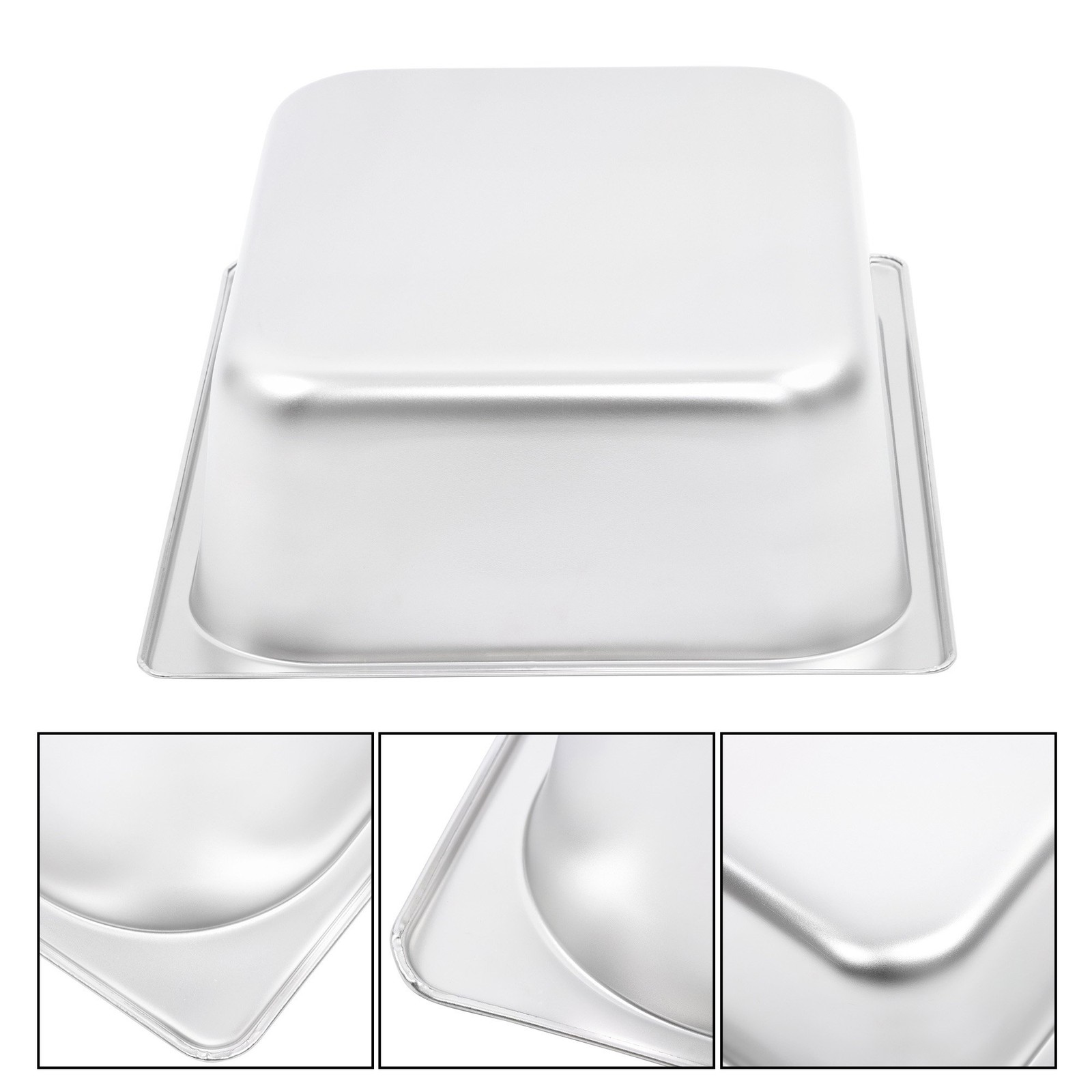 4″ Deep Stainless Steel Steam Table Pan, Anti-Jam for Buffet Catering 1/2 Size