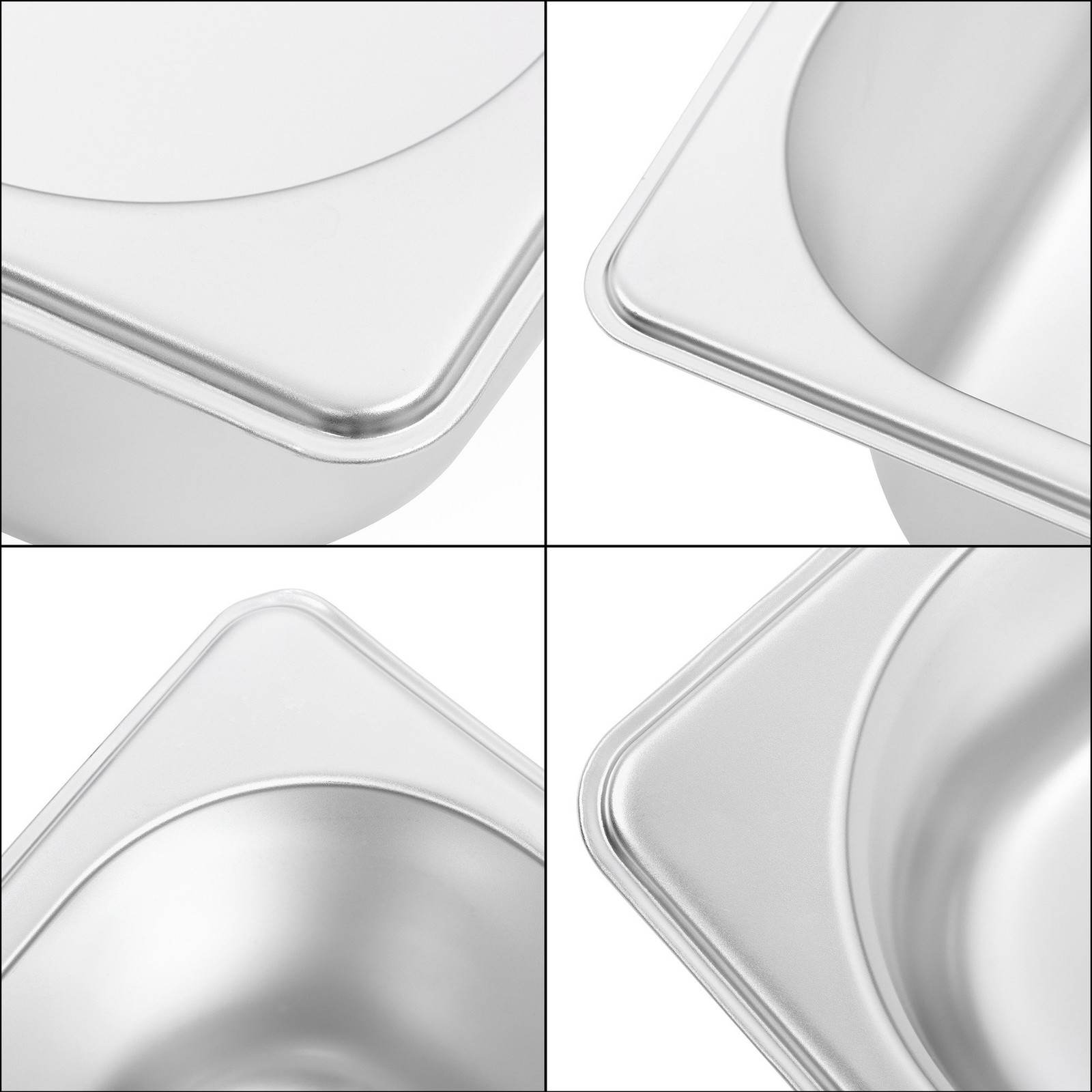 4″ Deep Stainless Steel Steam Table Pan, Anti-Jam for Buffet Catering 1/2 Size