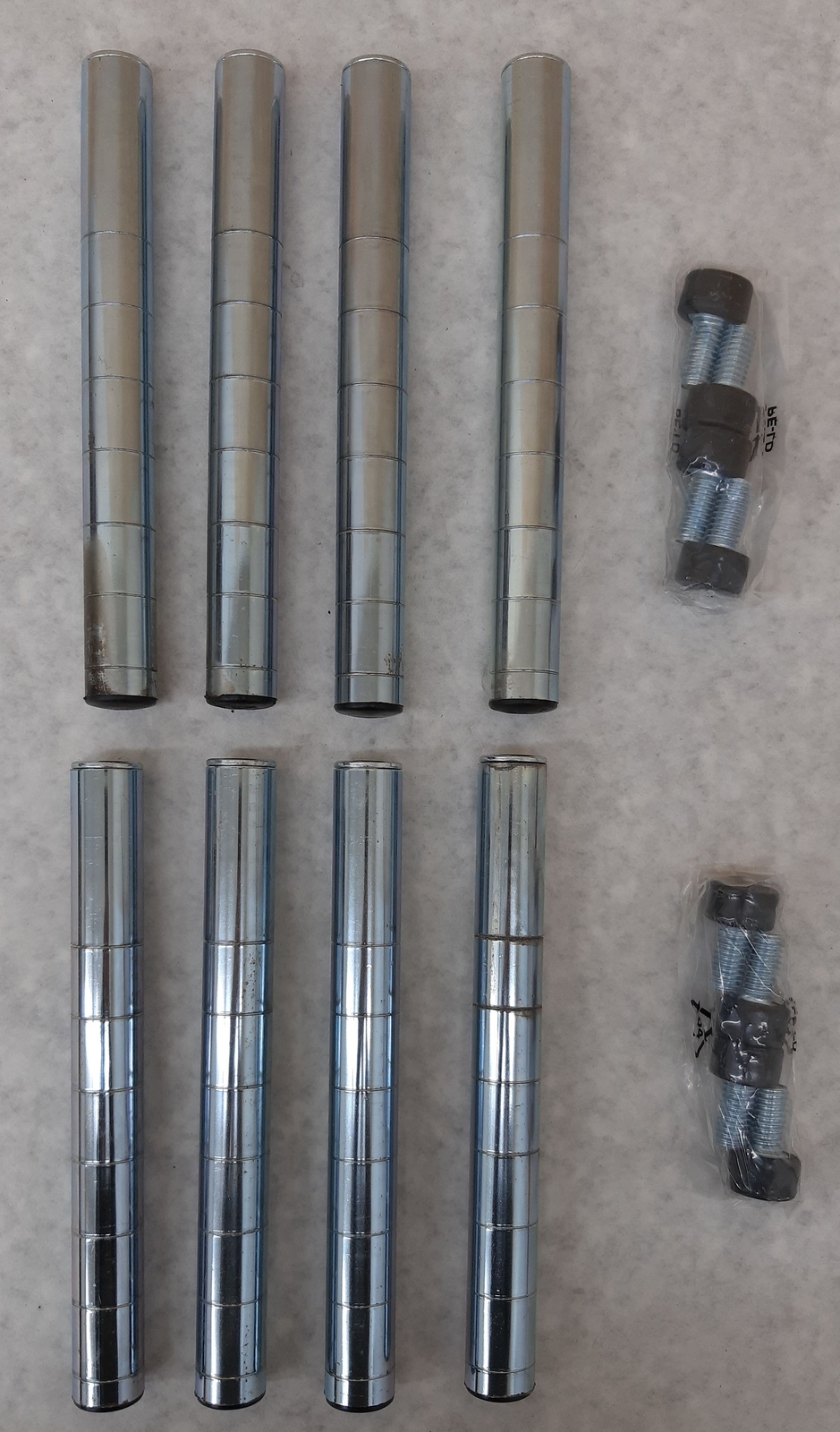 Qty 2 Shelving Inc 4 Pack 9″ Chrome Wire Shelving Posts (8 Posts) SI-P14C *READ
