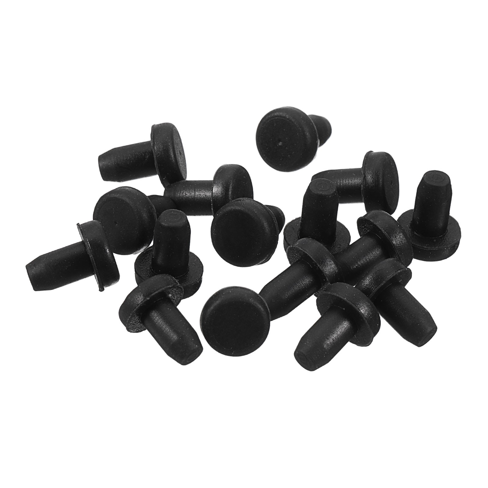 32pcs Black Rubber Stopper 3.5mm Plug Holes for 3-3.3mm/0.12-0.13″ Hole