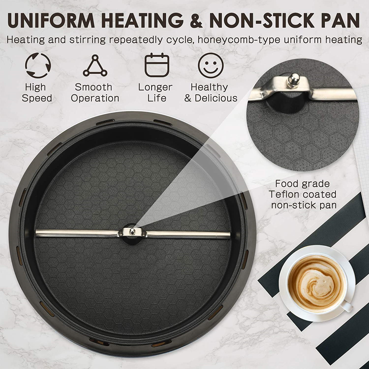 750g Electric Coffee Roaster Home Use Coffee Bean Roasting Baking Machine