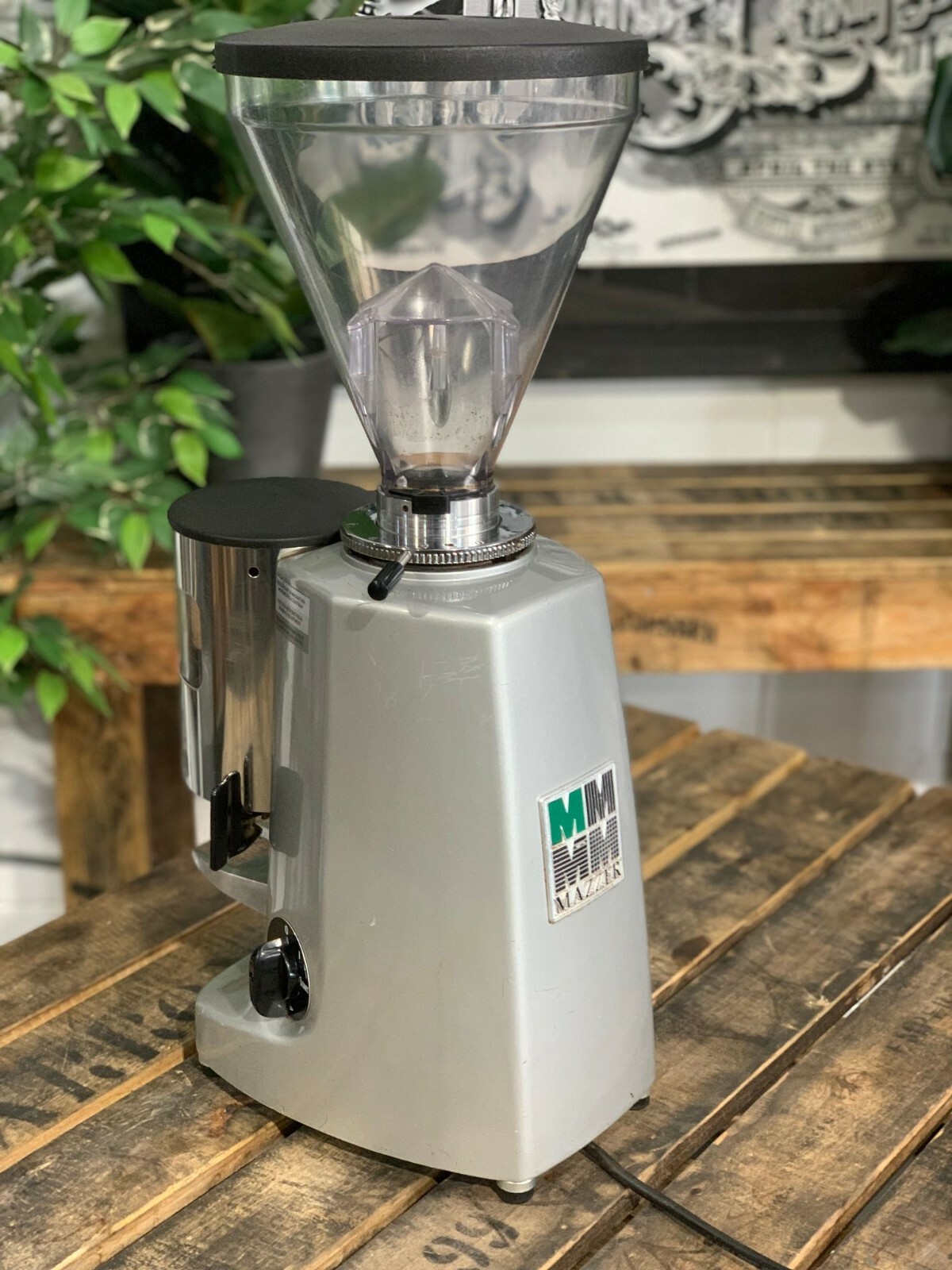 MAZZER SUPER JOLLY AUTOMATIC SILVER ESPRESSO COFFEE GRINDER COMMERCIAL CAFE
