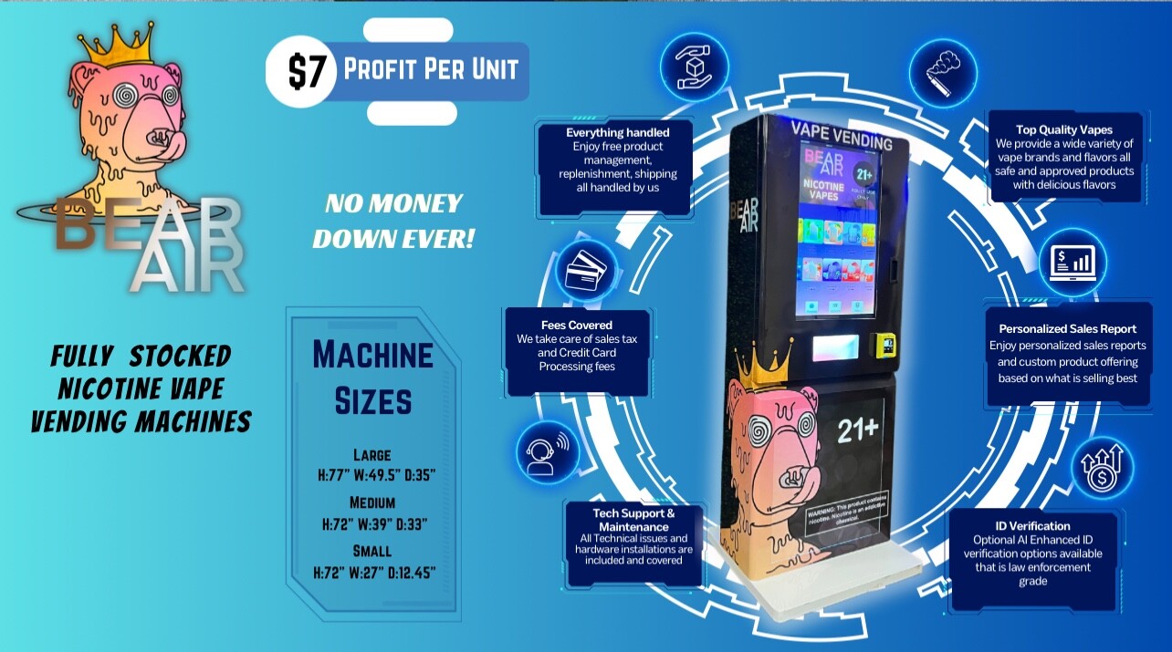 4 Units – CELEBRITY VENDING MACHINES 1 YEAR WARRANTY COMES WITH CREDIT CARD