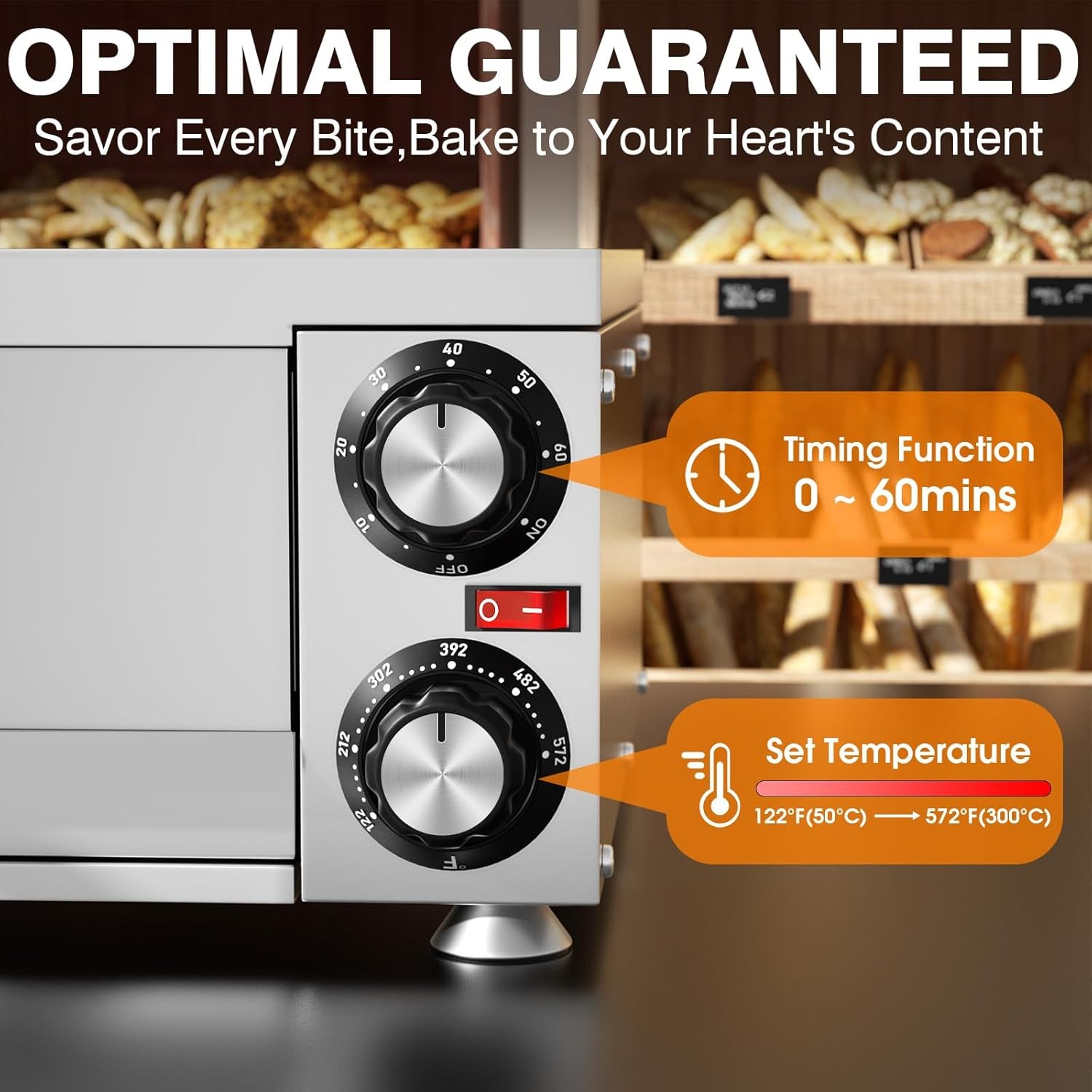PYY Pizza Oven Indoor Electric Countertop Commercial Stainless