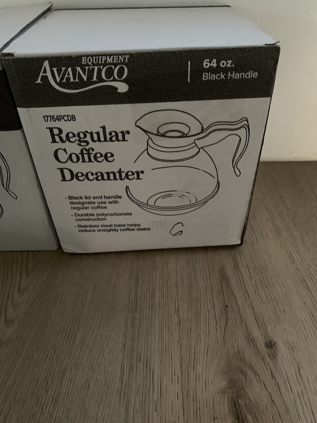 2 Avantco 64 oz. Regular Coffee Decanter w/ Stainless Steel Bottom-2 New Pots