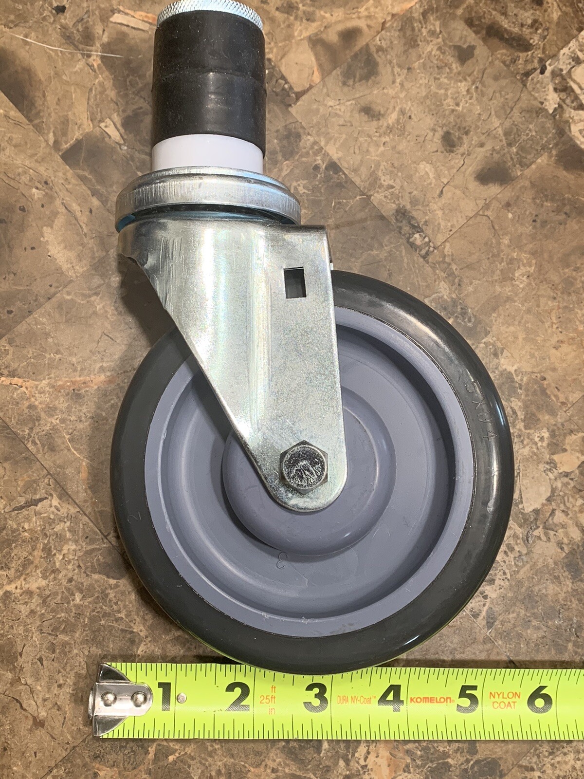 CHG OEM # CMS3-5BPN, 5″ Swivel Stem Caster 1-1/2″ OD 300 lb. Capacity – Pictured