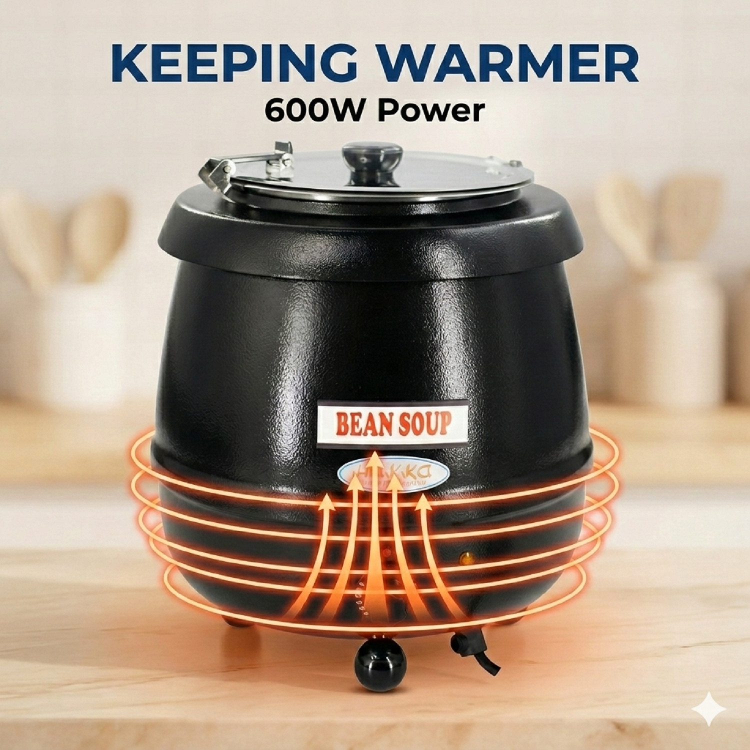 Hakka 11 Qt Soup Warmer Countertop Food Kettle Commercial Electric Sauces Pot