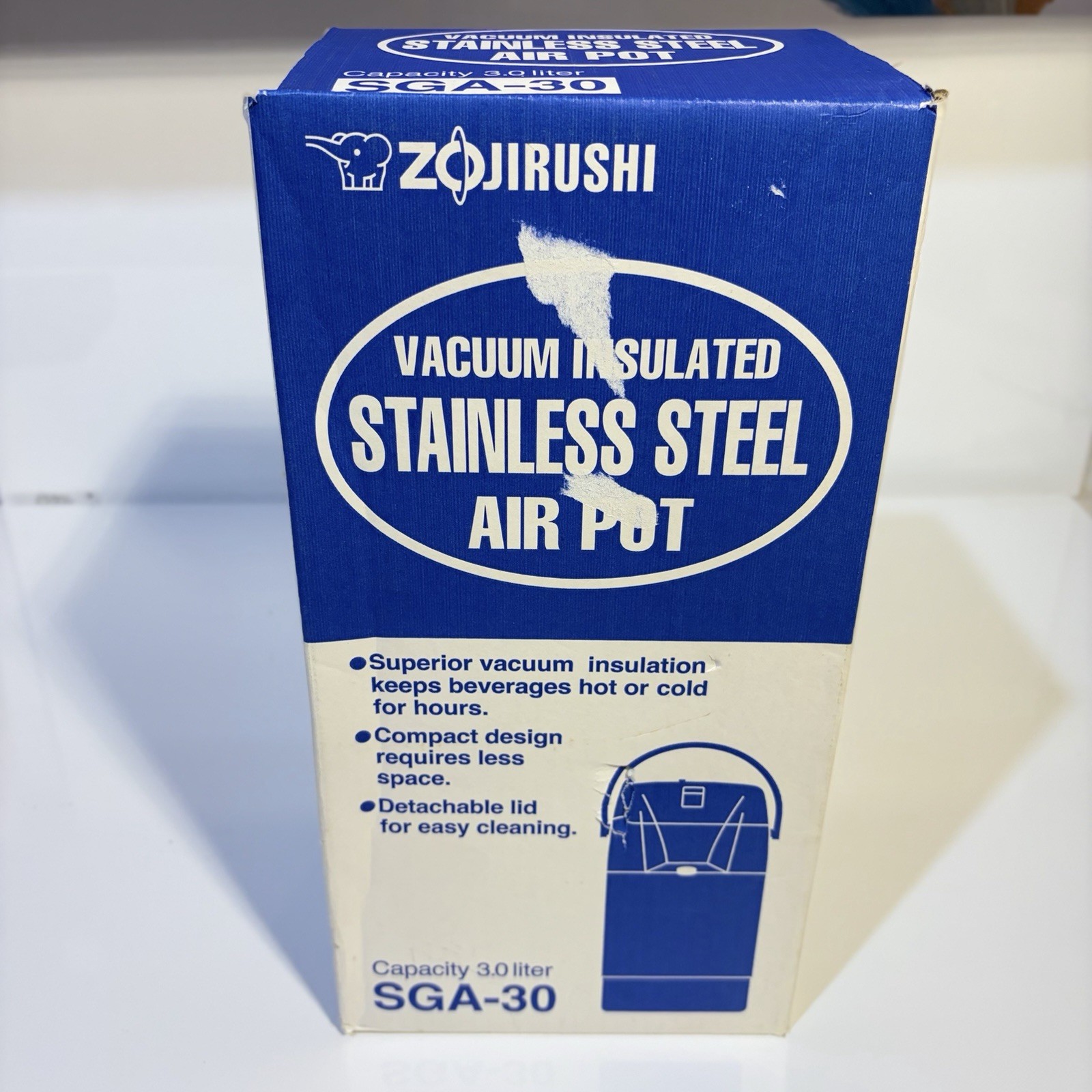 Zojirushi SGA-30 Vacuum Insulated Stainless Steel Liner Lever Airpot 3.0L