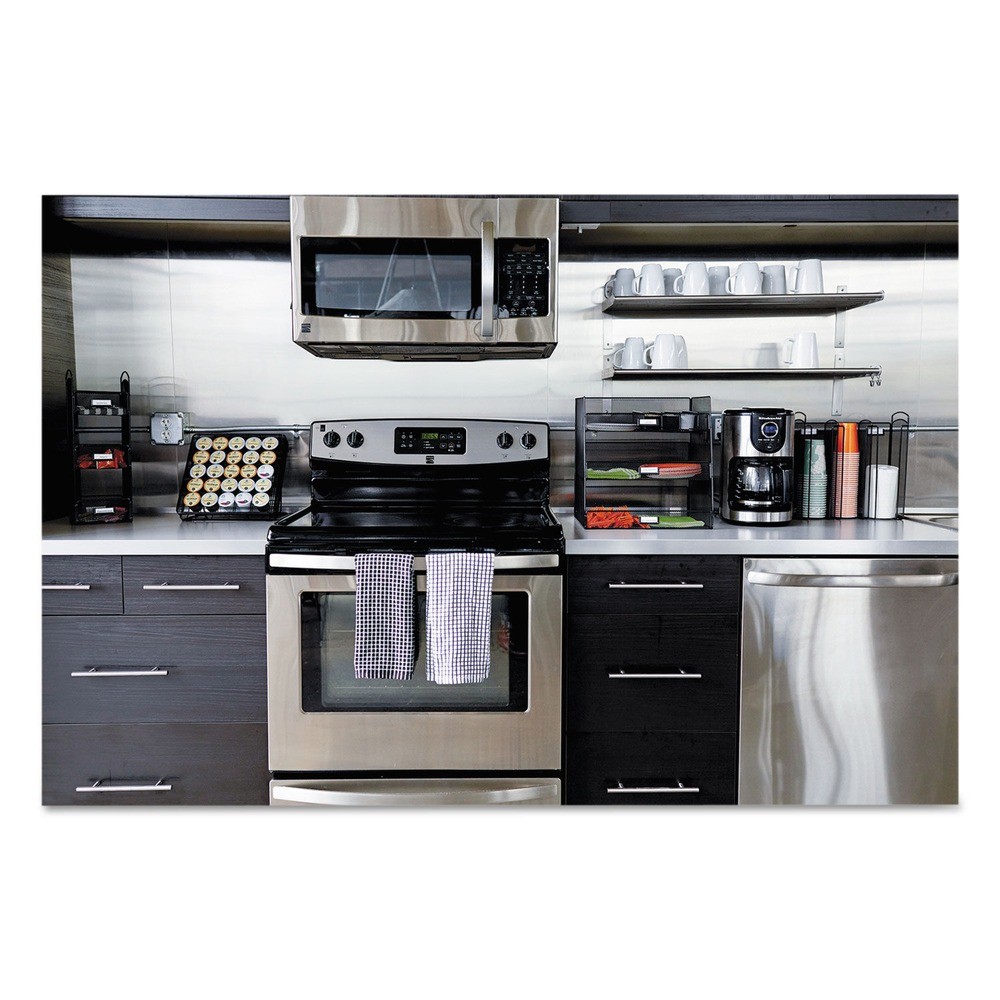 Safco 3292BL 12.75″ x 4.5″ x 13.25″ 3 Compart Breakroom Organizers – BLK New