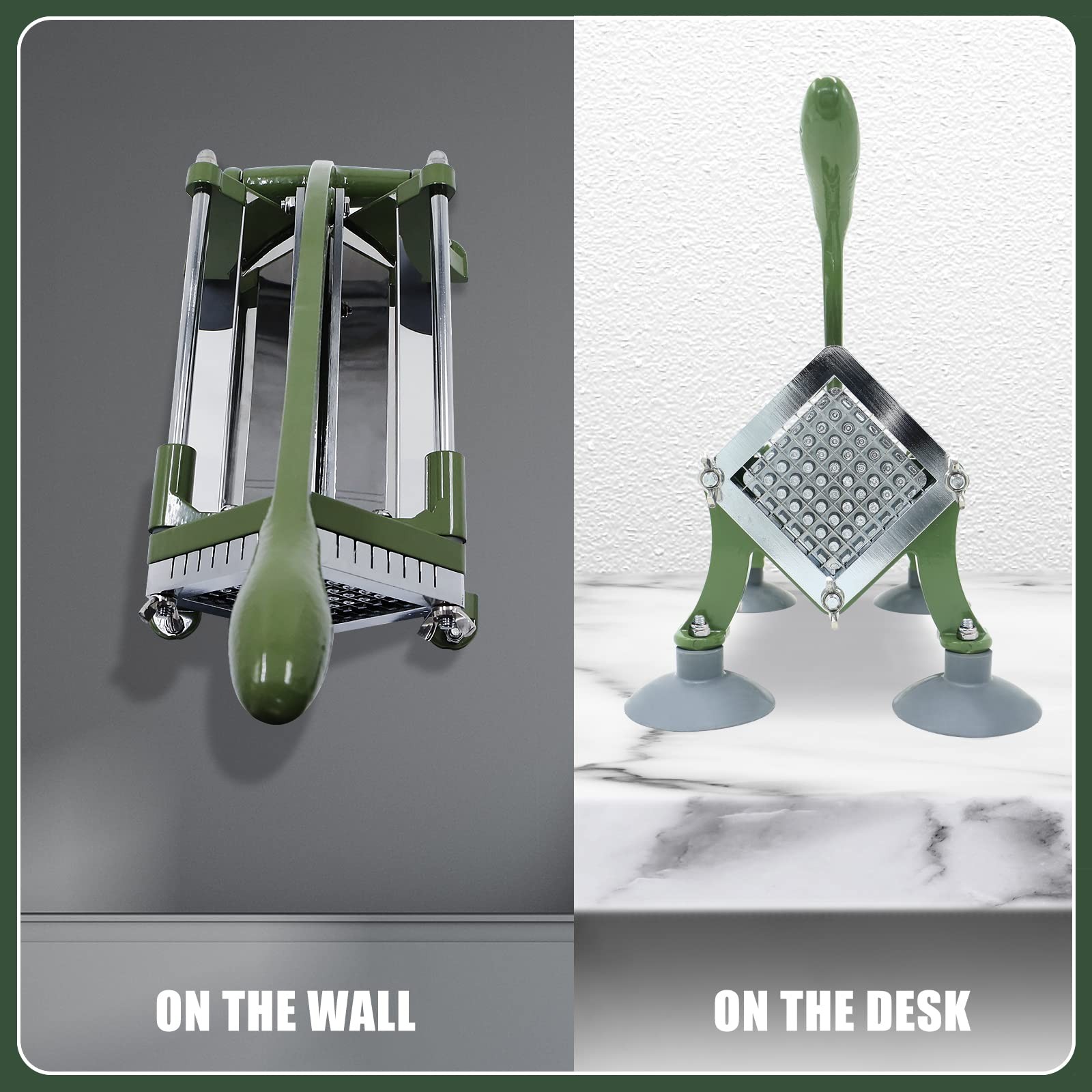 French Fry Cutter with 3/8 Inch Blade, Green 3/8-Inch Blade