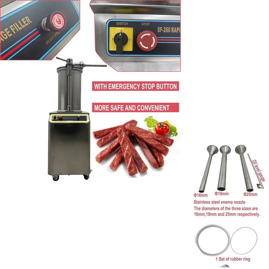 Electric Sausage Stuffer Hydraulic26L Automatic Sausage Filling Machine 400kg/h