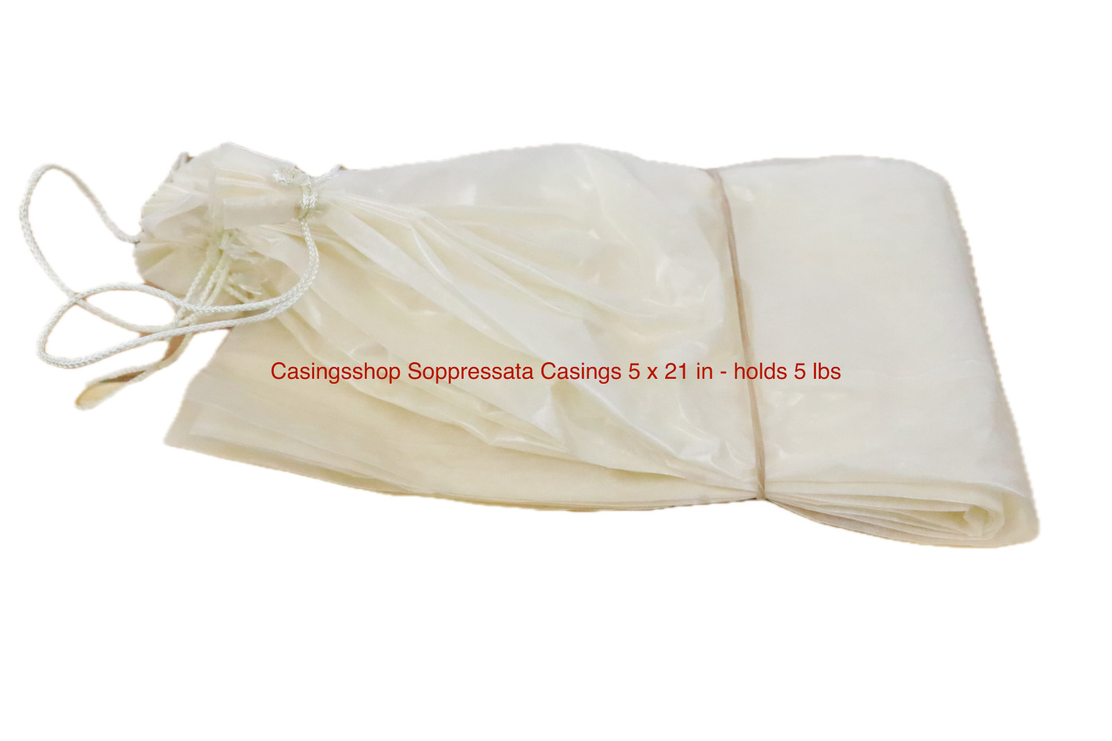 5 pc – 5 X 21 in – 5 lb ea Salami Sopressata Fibrous Casings for 25 lbs of meat