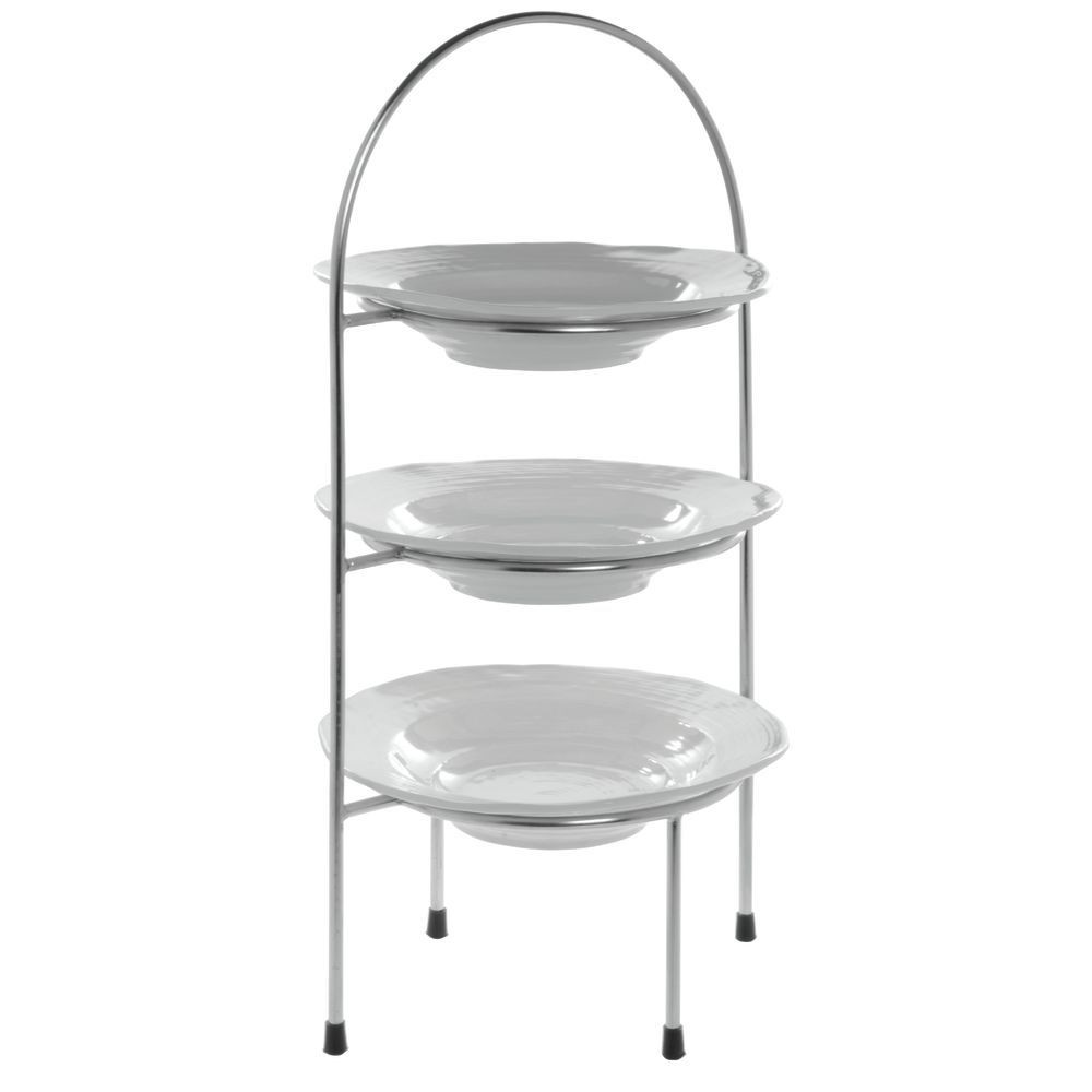 HUBERT® Serving Stand for Bowls and Plates 3-Tier Round – 12″ L x 9″ W x 24 1/2