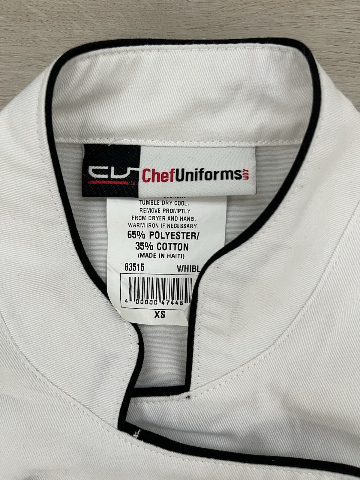 ChefUniforms.com Double Breasted Chef Coat White XS 65/35 Poly Cotton 83515