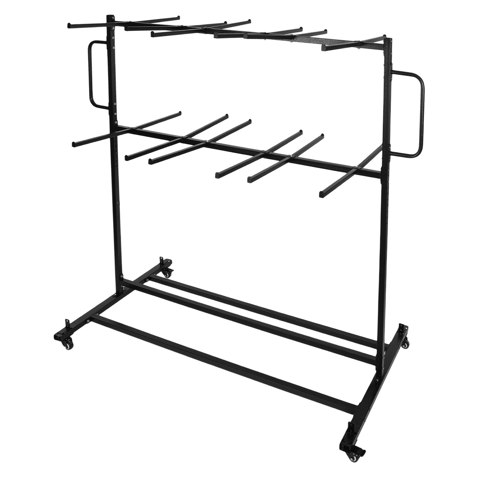 84 Chairs Folding Chair Cart Heavy Duty Mobile Stackable Chair Table Dolly NEW