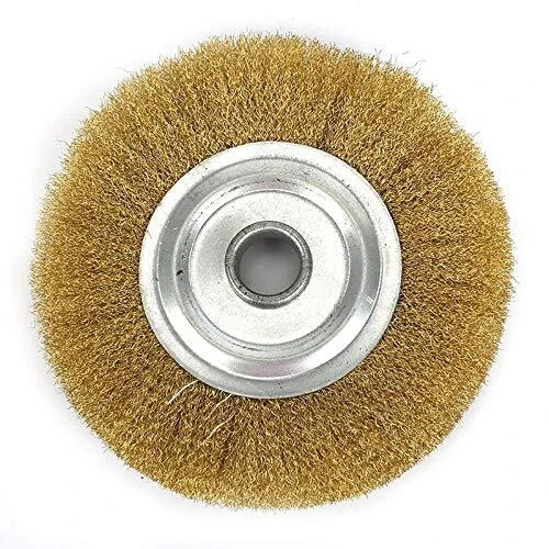 5 Inch Copper Wire Wheel Pure Brass Brush For Bench Grinder Metal Polishing For