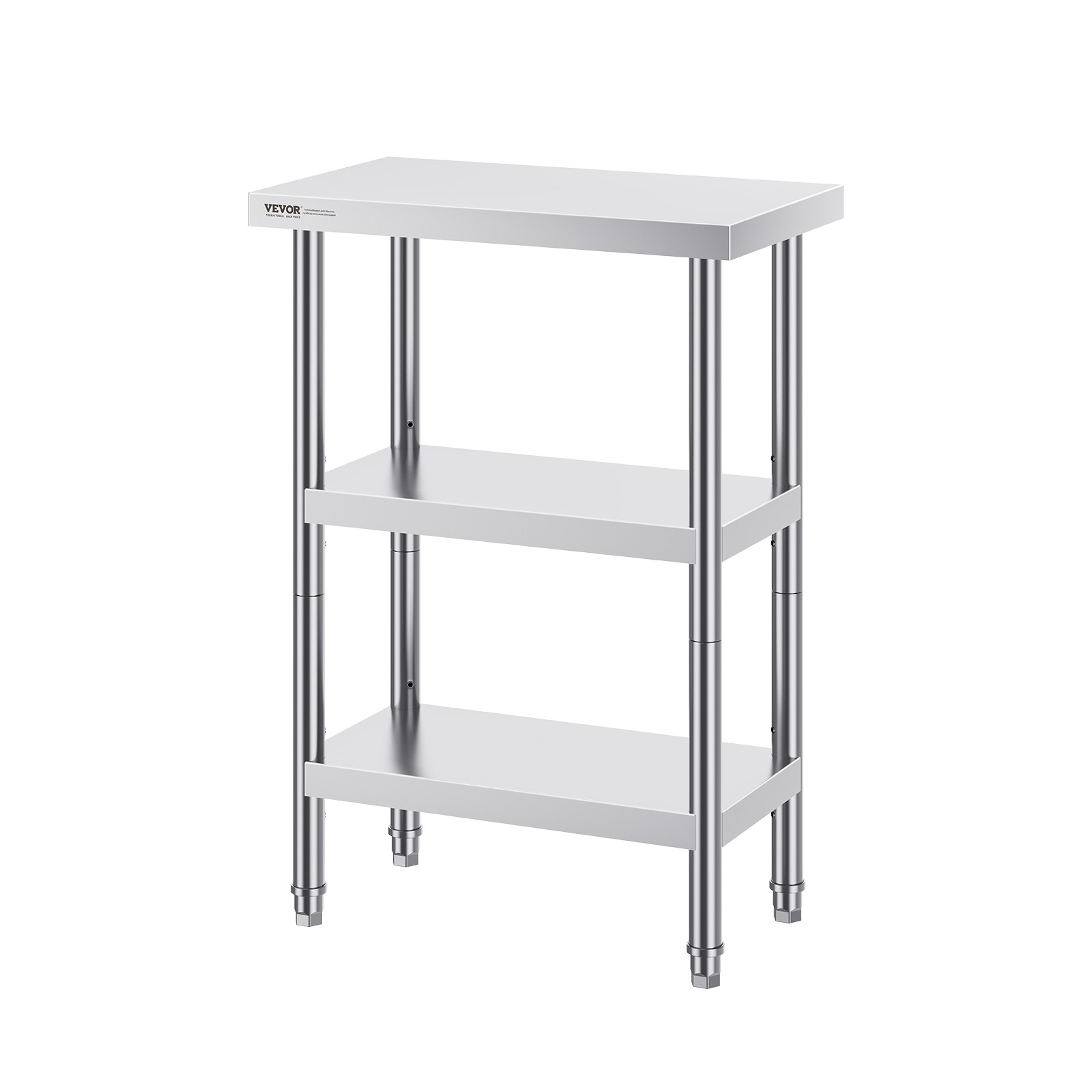 VEVOR Stainless Steel Food Prep Table Commercial Kitchen Work Table 14″x24″