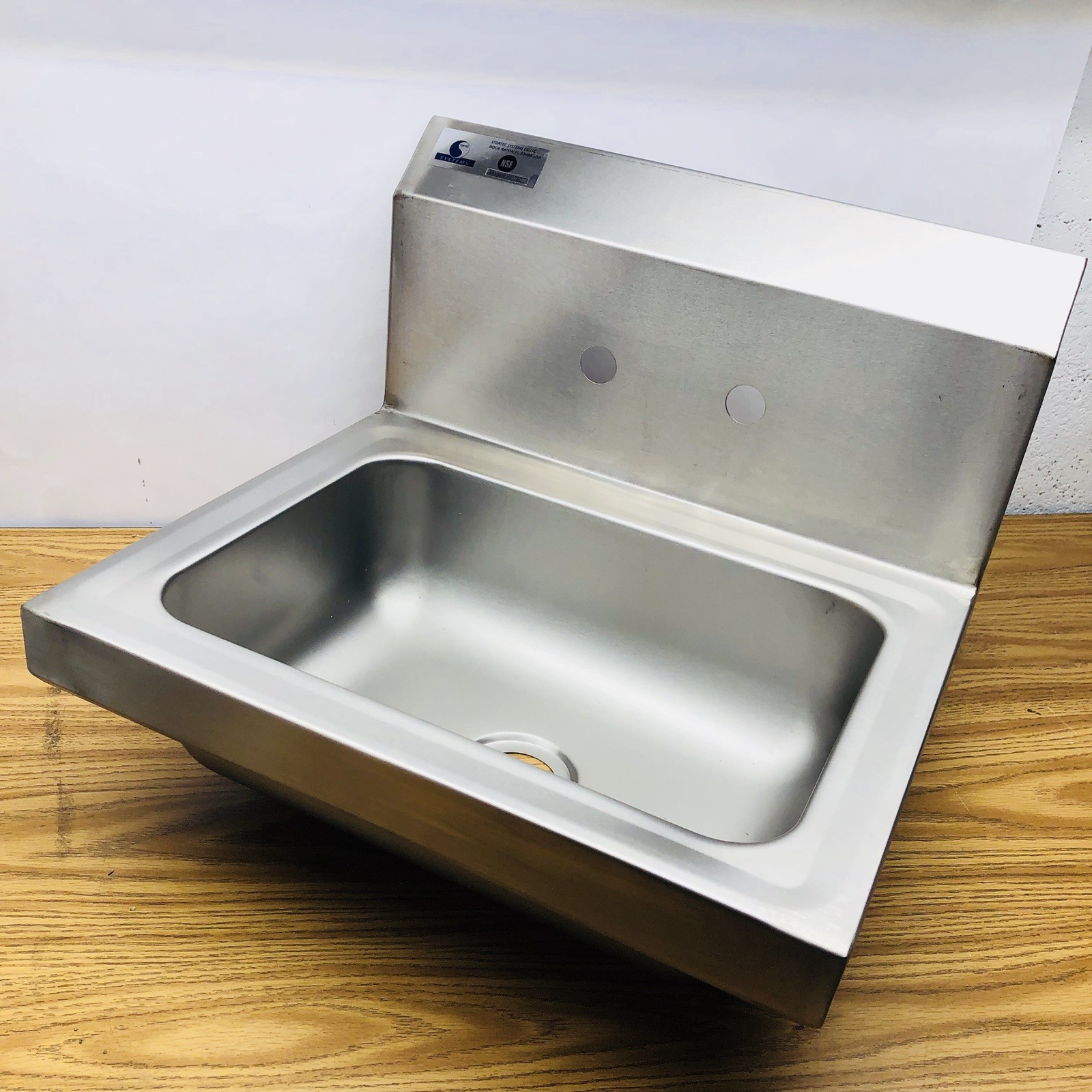LOT OF 3 WALL MOUNT NSF HAND WASH SICK COMMERICAL RESTAURANT 17″X 15″