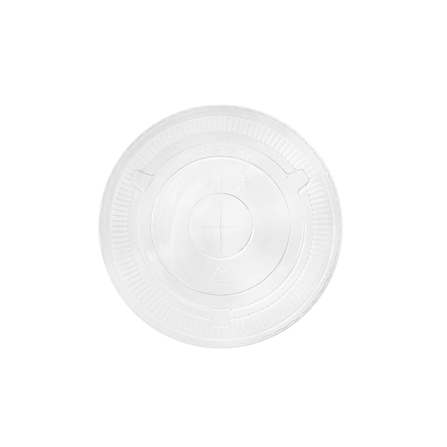 Karat C-KC107TS 32 Oz 107Mm PET Flat Lids (Case of 500)
