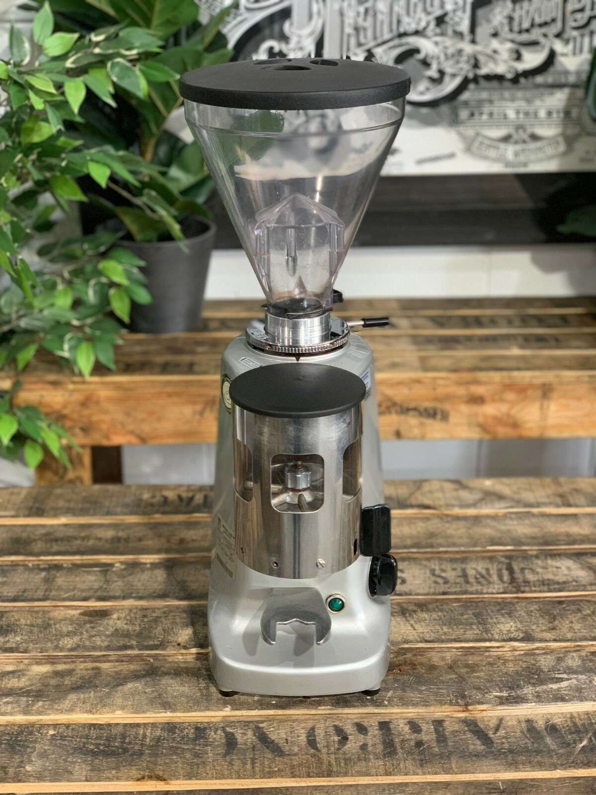 MAZZER SUPER JOLLY AUTOMATIC SILVER ESPRESSO COFFEE GRINDER COMMERCIAL CAFE