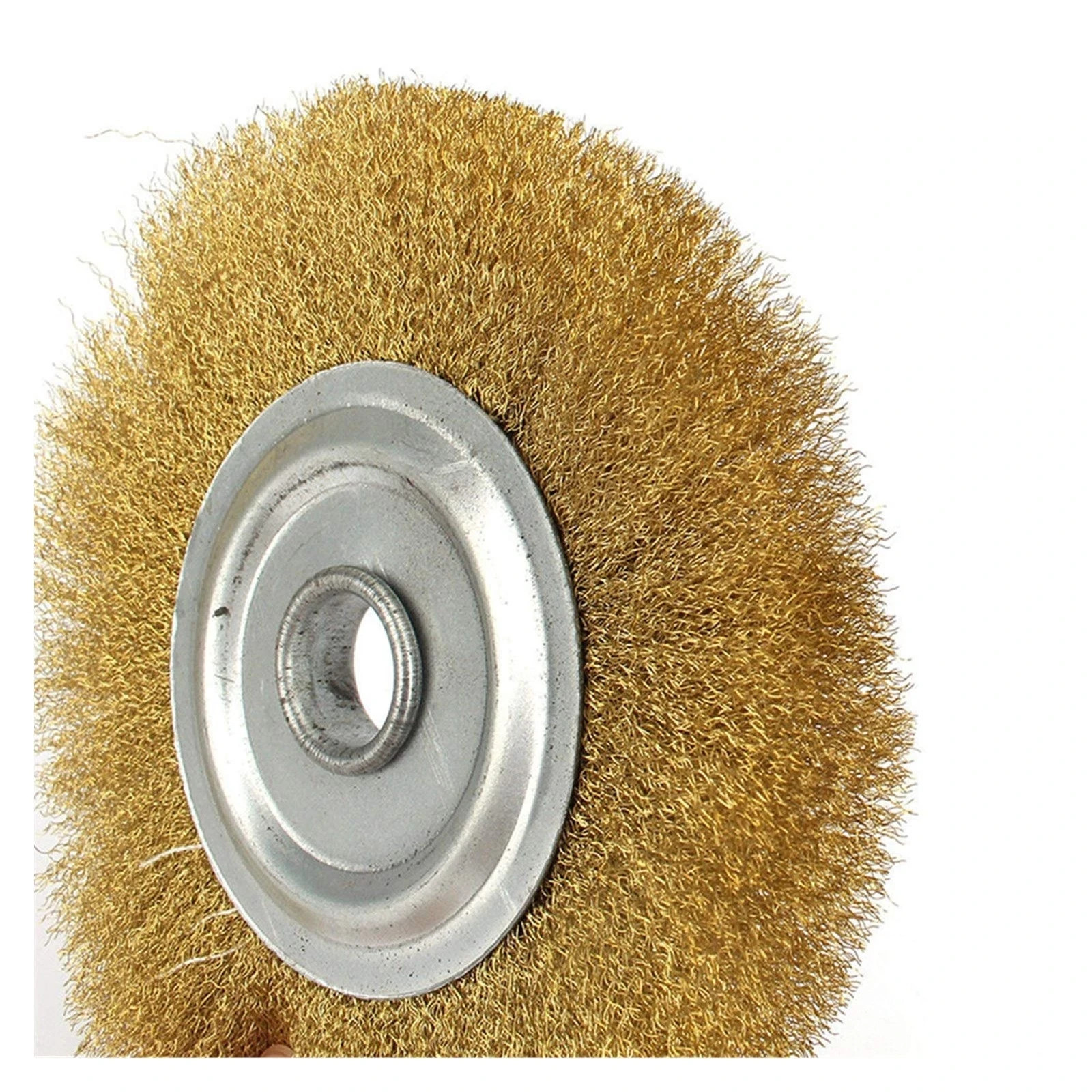 5 Inch Copper Wire Wheel Pure Brass Brush For Bench Grinder Metal Polishing For