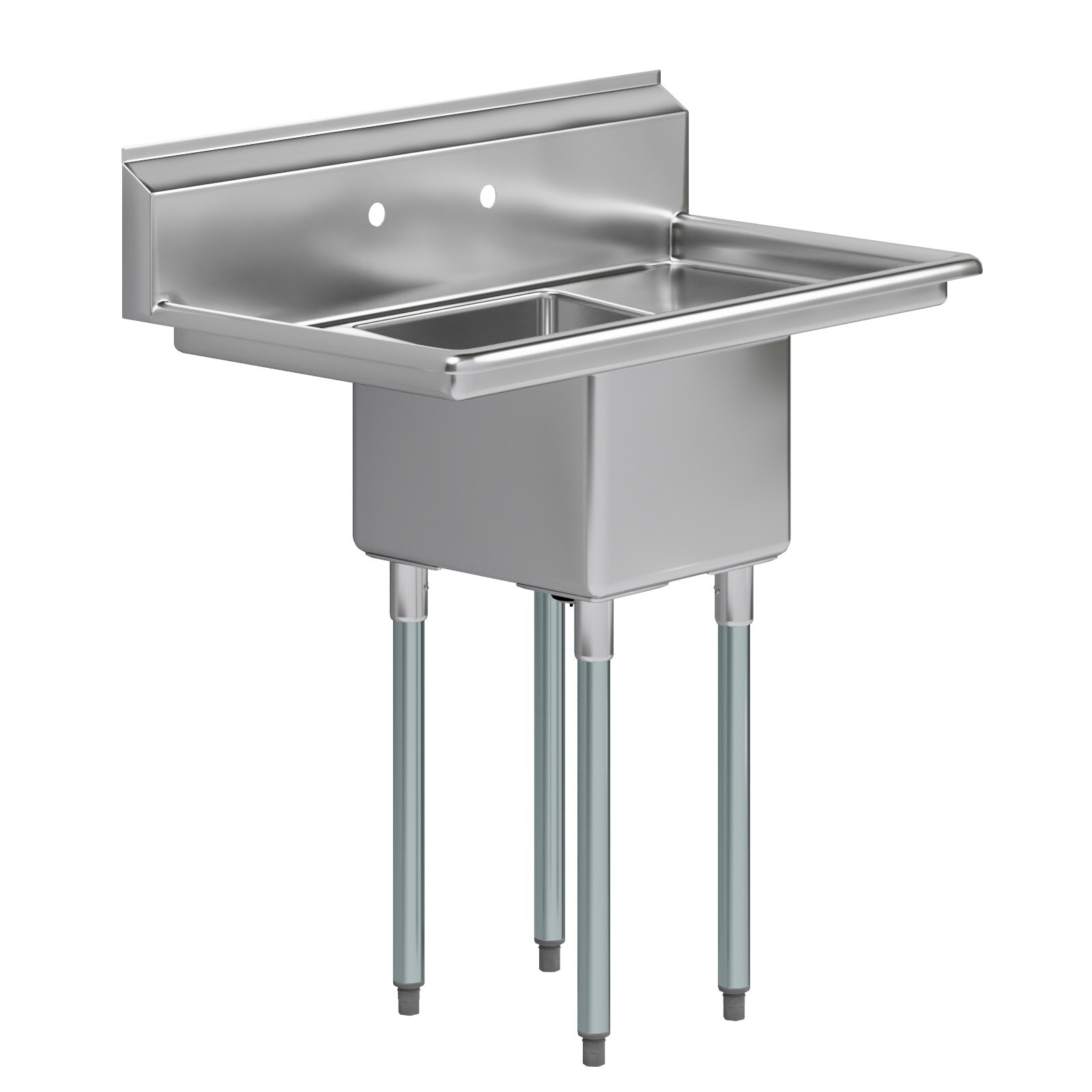 38 in. x 22 in. Stainless Steel Sink. 16 in. x 14 in. Bowl and Dual Drainboards
