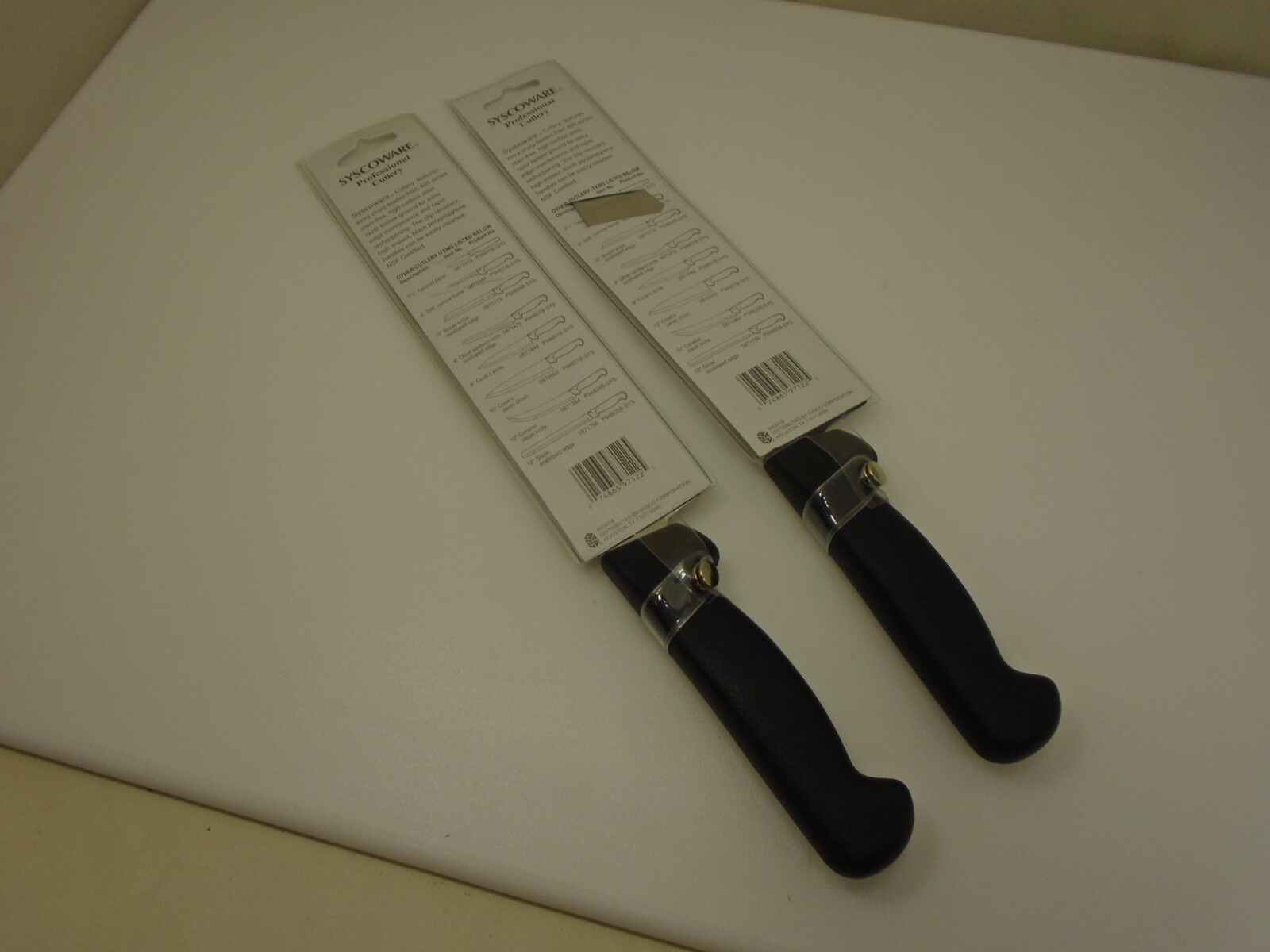 USA Made Set (2) 8 inch Chefs Cooks Knives Stiff Stainless Restaurant Kitchen