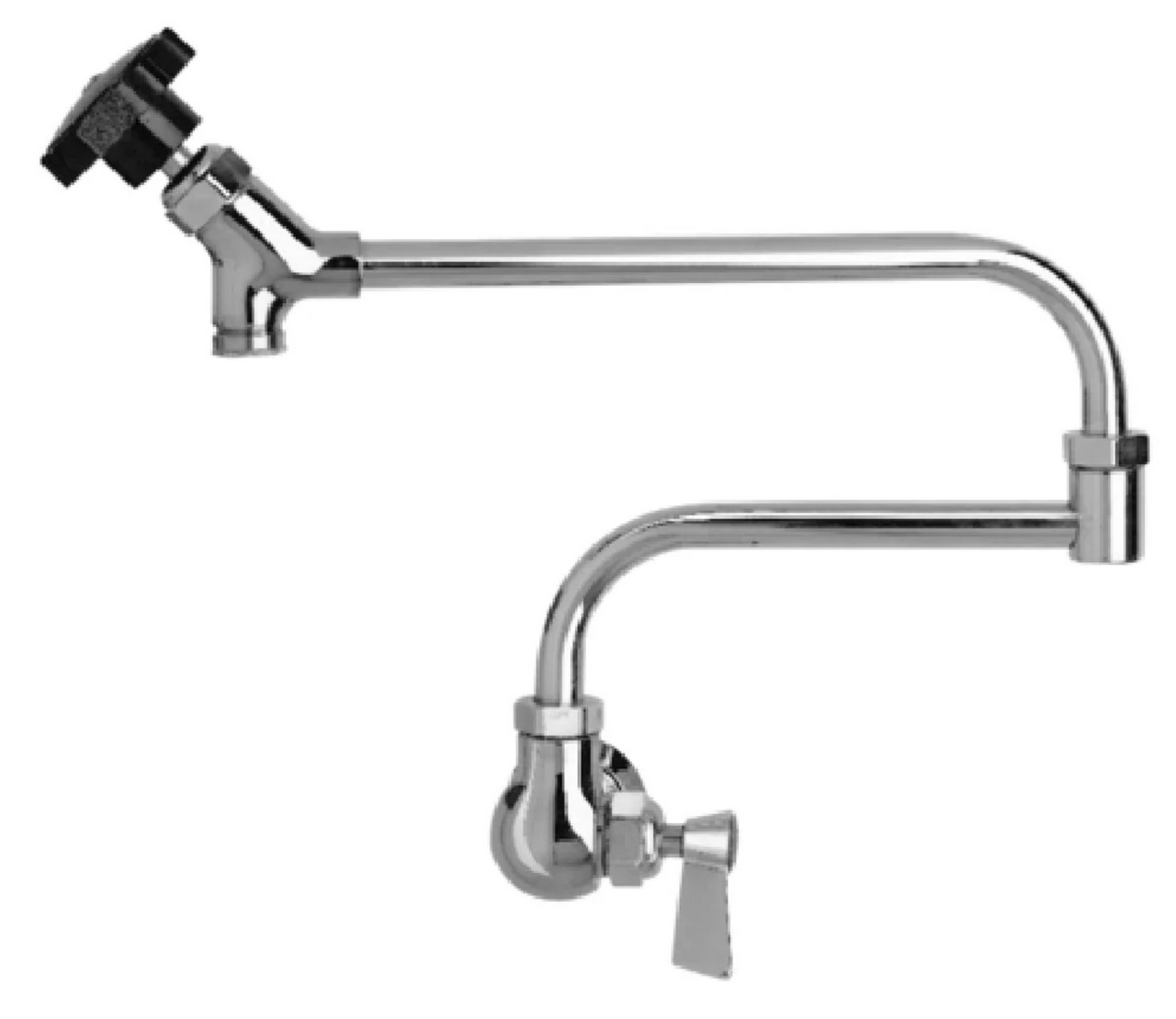 NEW 11″ Faucet Fisher 4731 Control Swing Spout Wall Mount Brass ADA Compliant