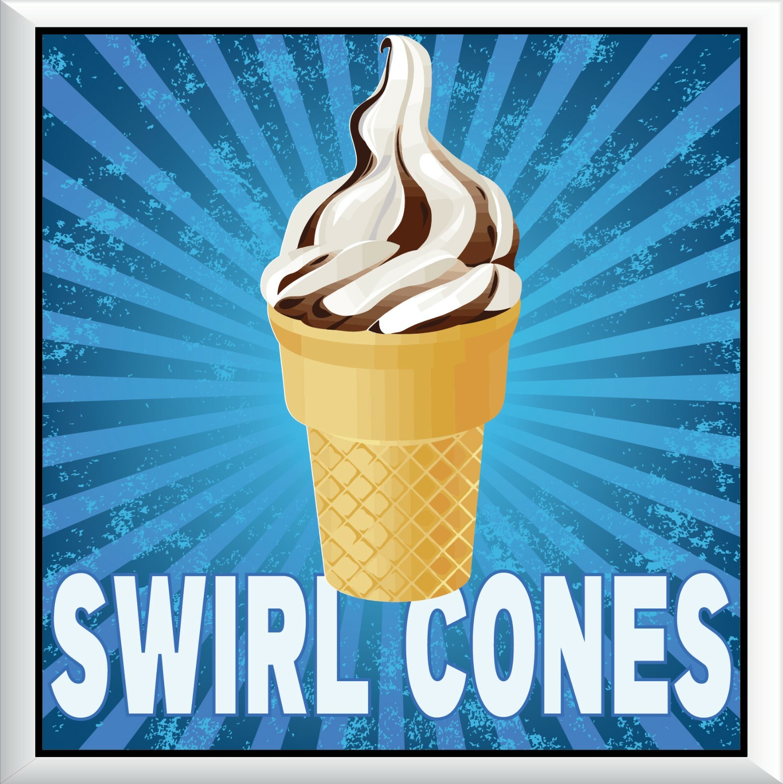 Swirl Cones DECAL (Various Sizes) Food Truck Concession Vinyl Decal