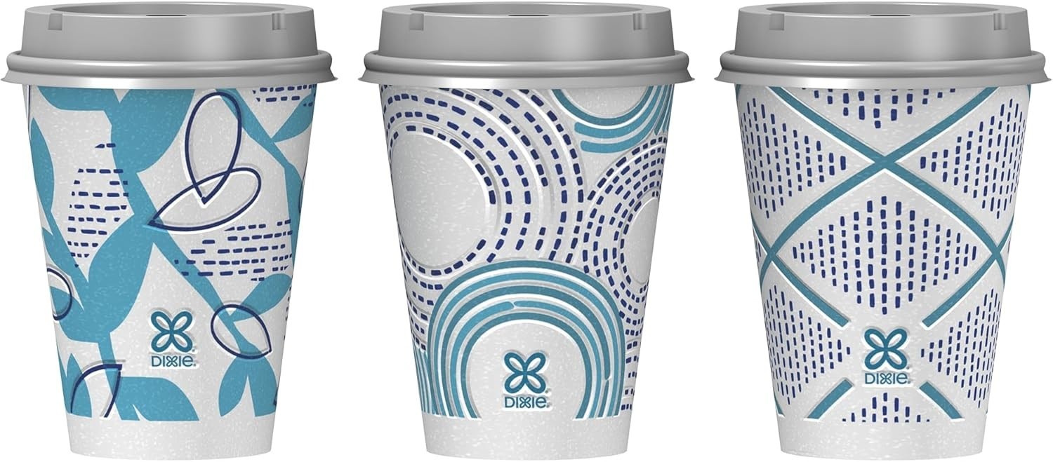 Convenient 12 oz Insulated Paper Cups with Lids – Stylish & Eco-Friendly 14 Pack