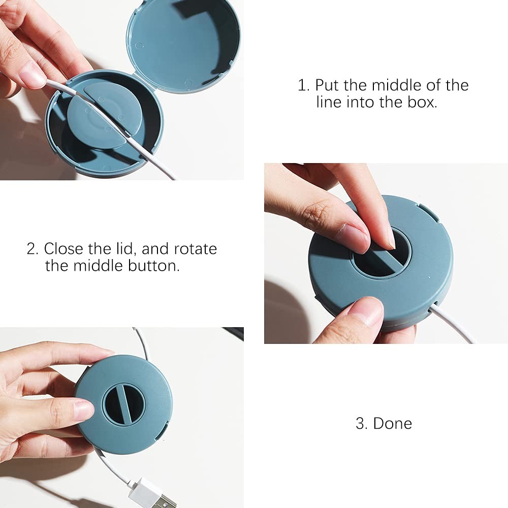 SITAKE 4PCS Cable Management, Retractable Portable Cord Organizer, 4 Colors Flex