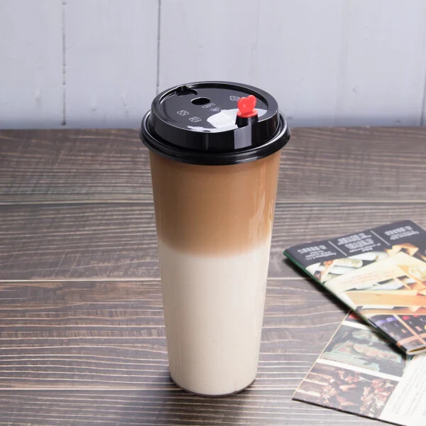 Karat Sipper Dome Lid for 24 oz Tall Premium PP Plastic Cup – Black, C-TPPLB
