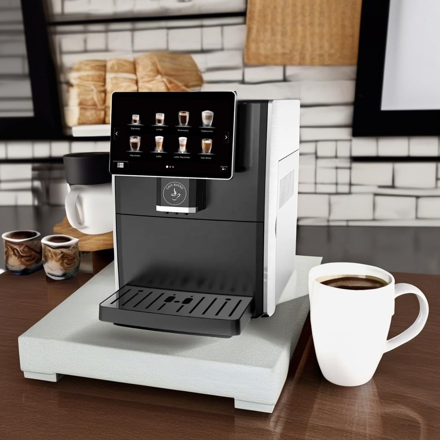 Super Automatic Espresso Machine For Home – Coffee Machine With Grinder & Mil…